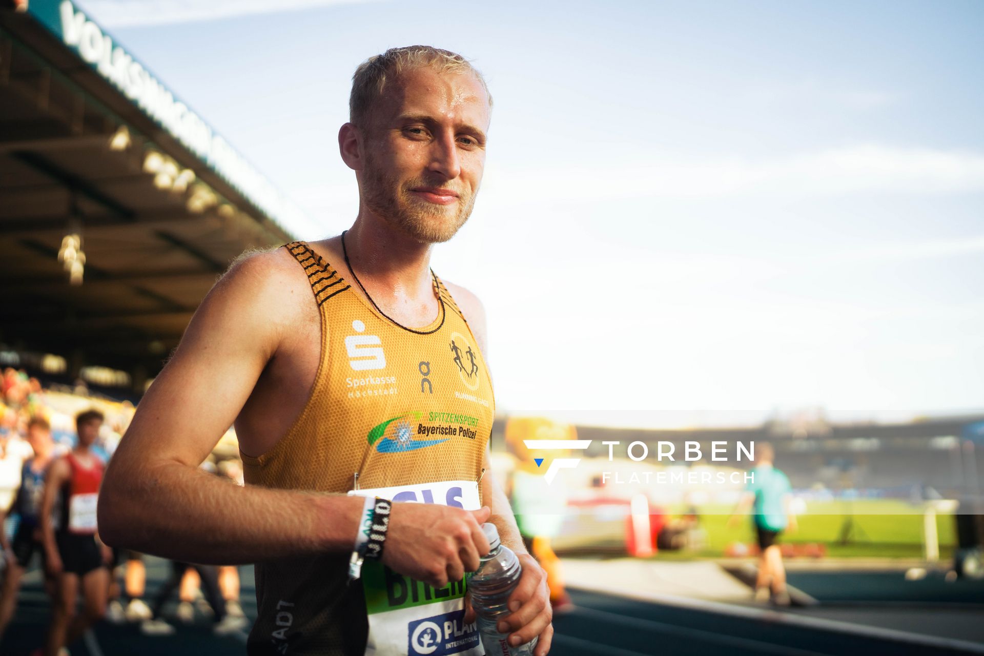 Florian Bremm (LSC Höchstadt/Aisch) am 28.06.2024 beim 5000m Lauf bei den deutschen Leichtathletik-Meisterschaften 2024 im Eintracht-Stadion in Braunschweig