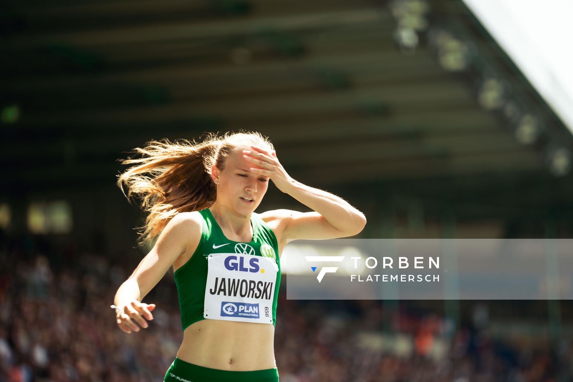 am 29.06.2024 beim 5000m Lauf bei den deutschen Leichtathletik-Meisterschaften 2024 im Eintracht-Stadion in Braunschweig