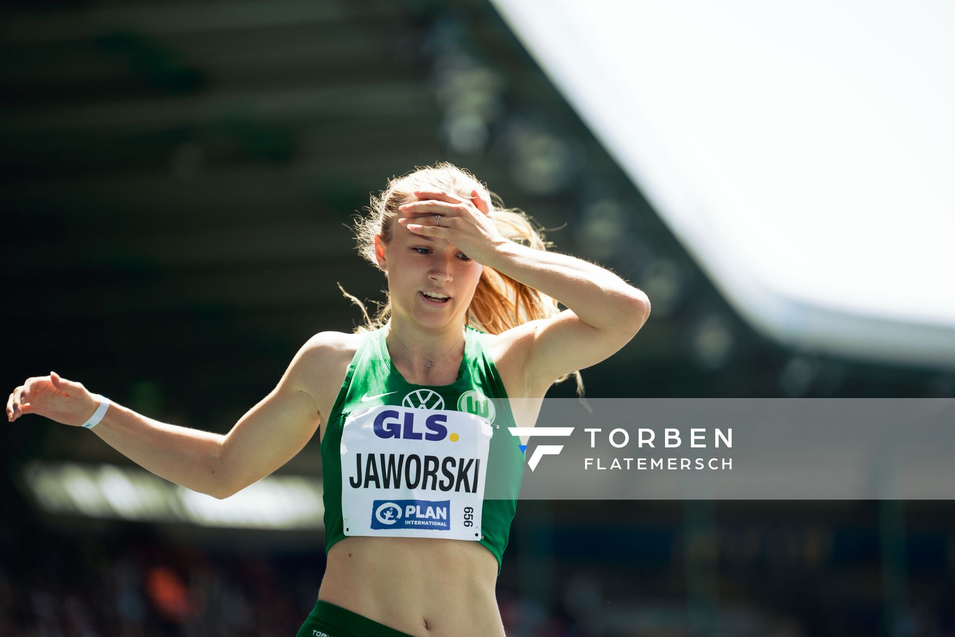 am 29.06.2024 beim 5000m Lauf bei den deutschen Leichtathletik-Meisterschaften 2024 im Eintracht-Stadion in Braunschweig