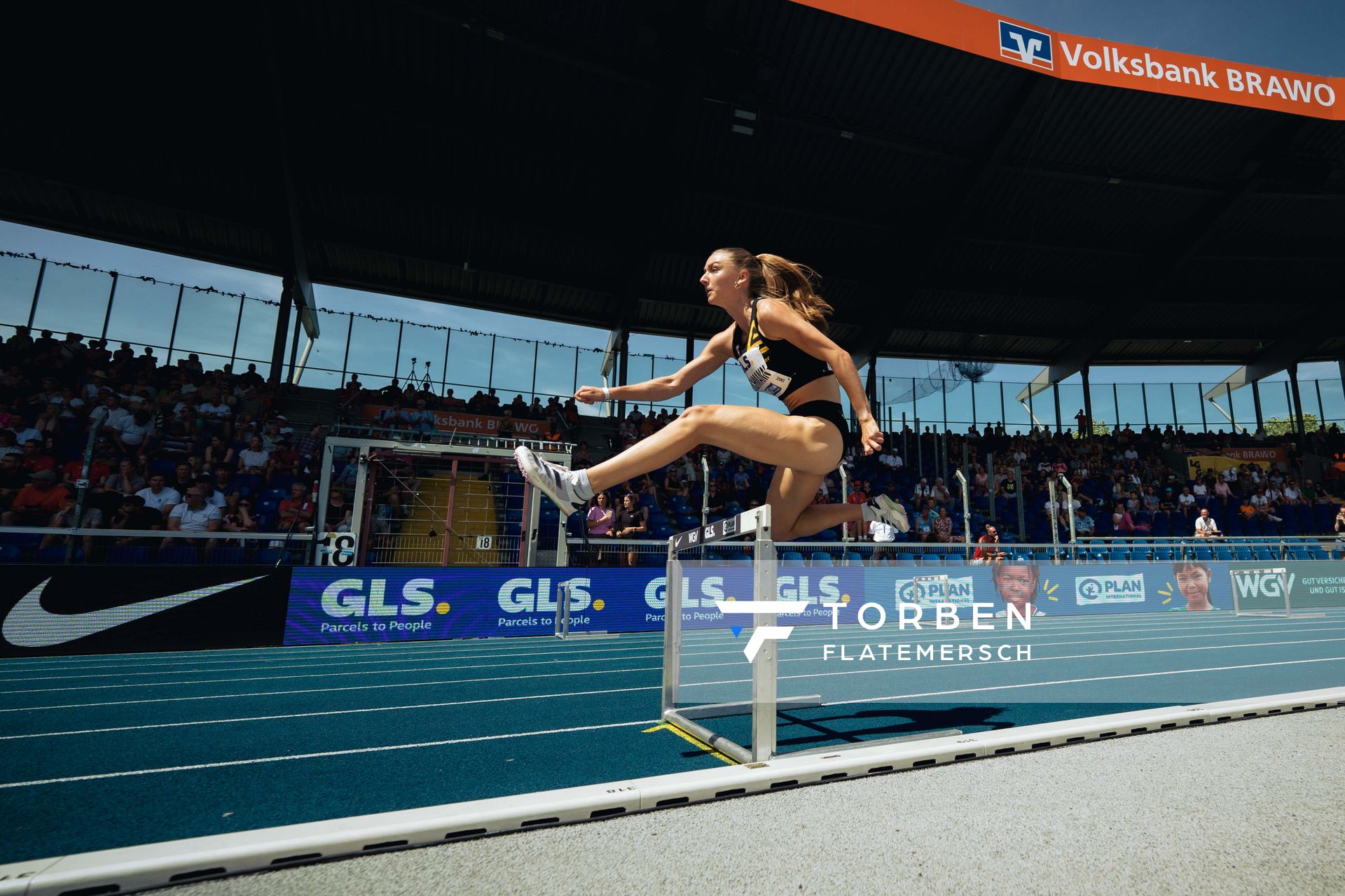 am 29.06.2024 beim 5000m Lauf bei den deutschen Leichtathletik-Meisterschaften 2024 im Eintracht-Stadion in Braunschweig