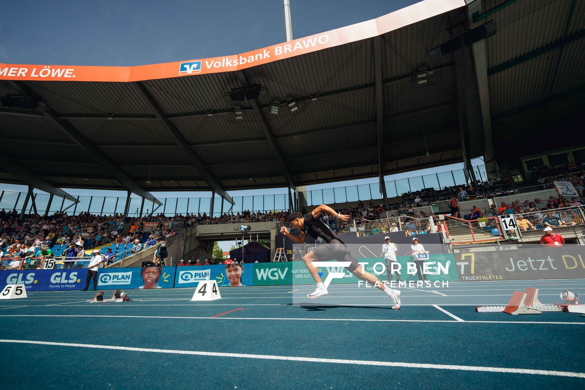 am 29.06.2024 beim 5000m Lauf bei den deutschen Leichtathletik-Meisterschaften 2024 im Eintracht-Stadion in Braunschweig