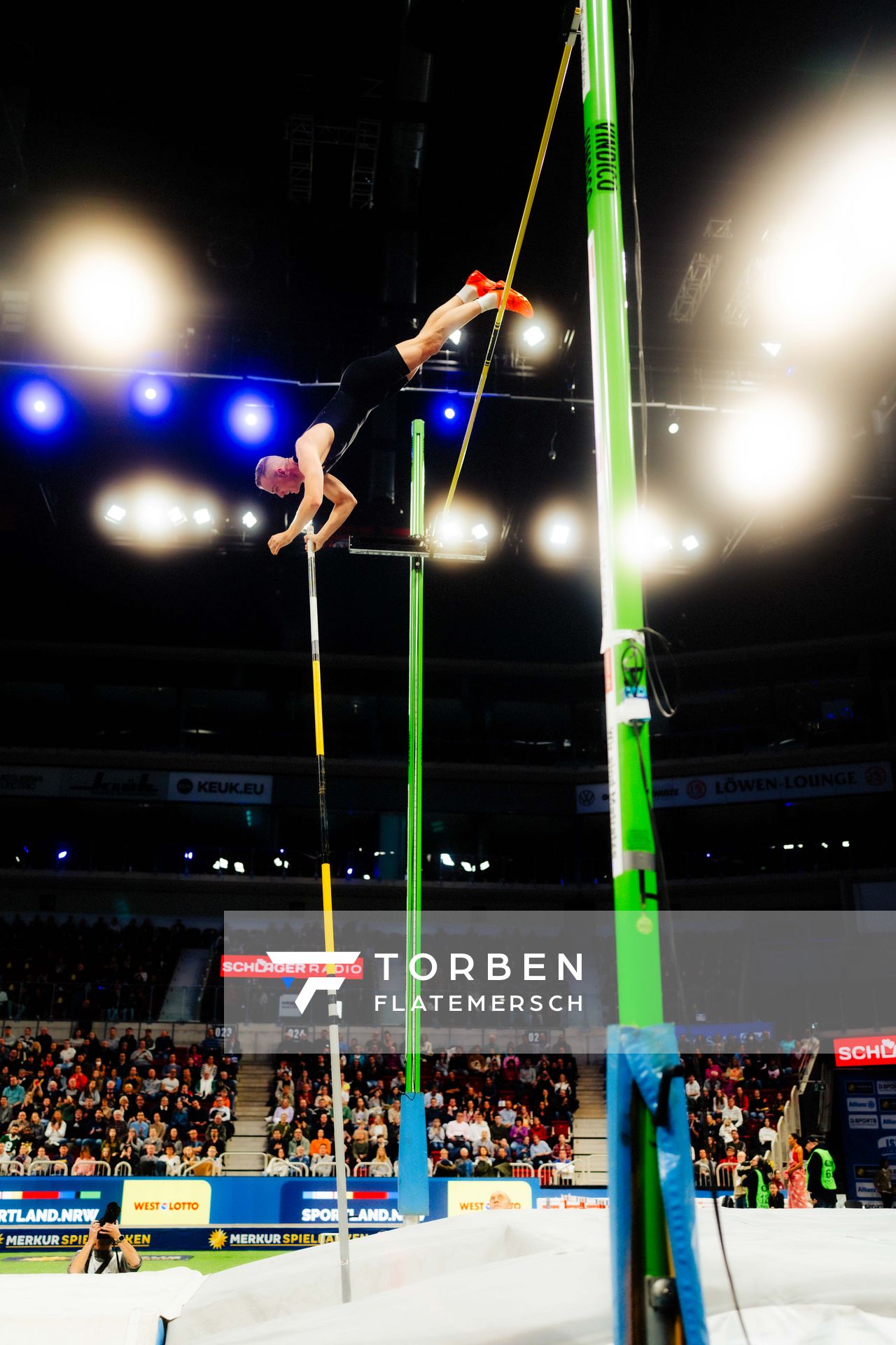 Sam Kendricks (USA) beim ISTAF Indoor Düsseldorf am 09.02.2025 im PSD Bank Dome in Düsseldorf