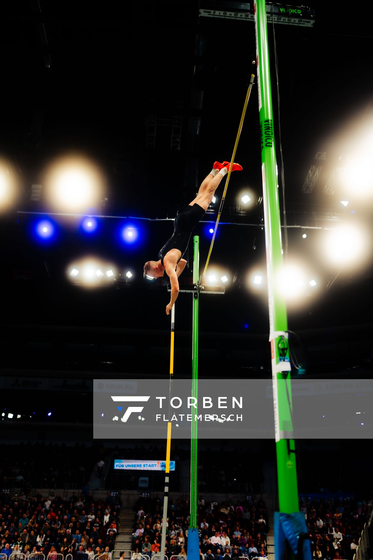 Sam Kendricks (USA) beim ISTAF Indoor Düsseldorf am 09.02.2025 im PSD Bank Dome in Düsseldorf