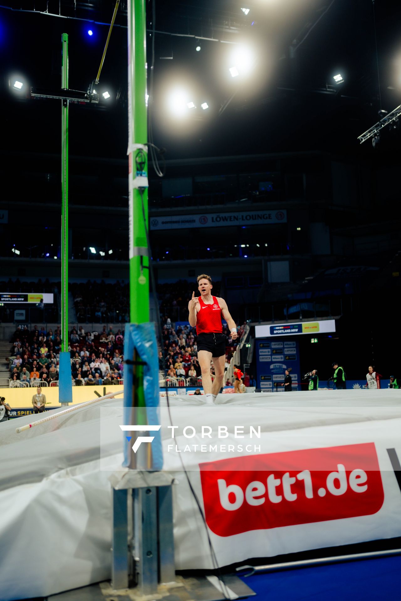 Torben Blech (GER) beim ISTAF Indoor Düsseldorf am 09.02.2025 im PSD Bank Dome in Düsseldorf