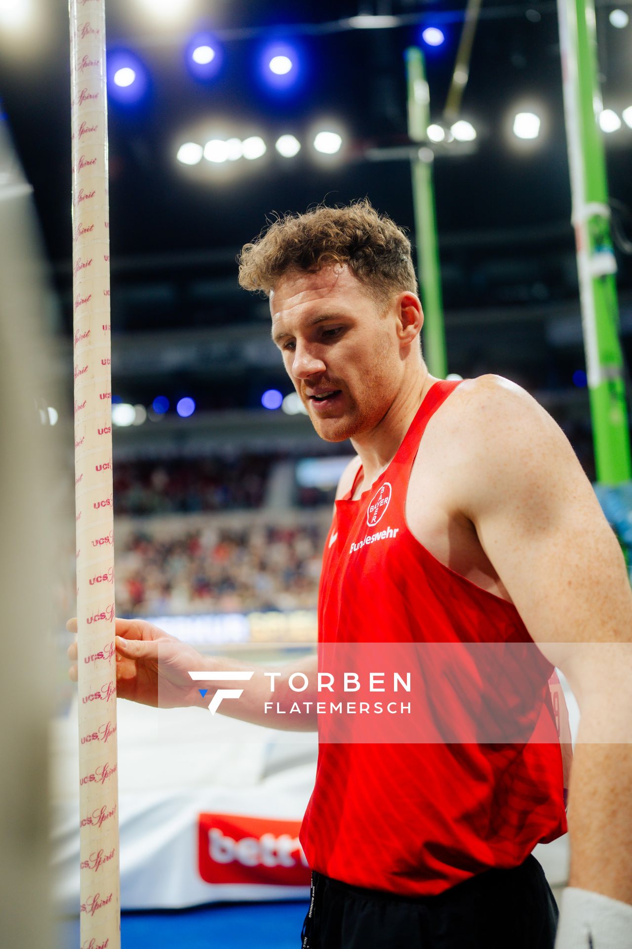 Torben Blech (GER) beim ISTAF Indoor Düsseldorf am 09.02.2025 im PSD Bank Dome in Düsseldorf
