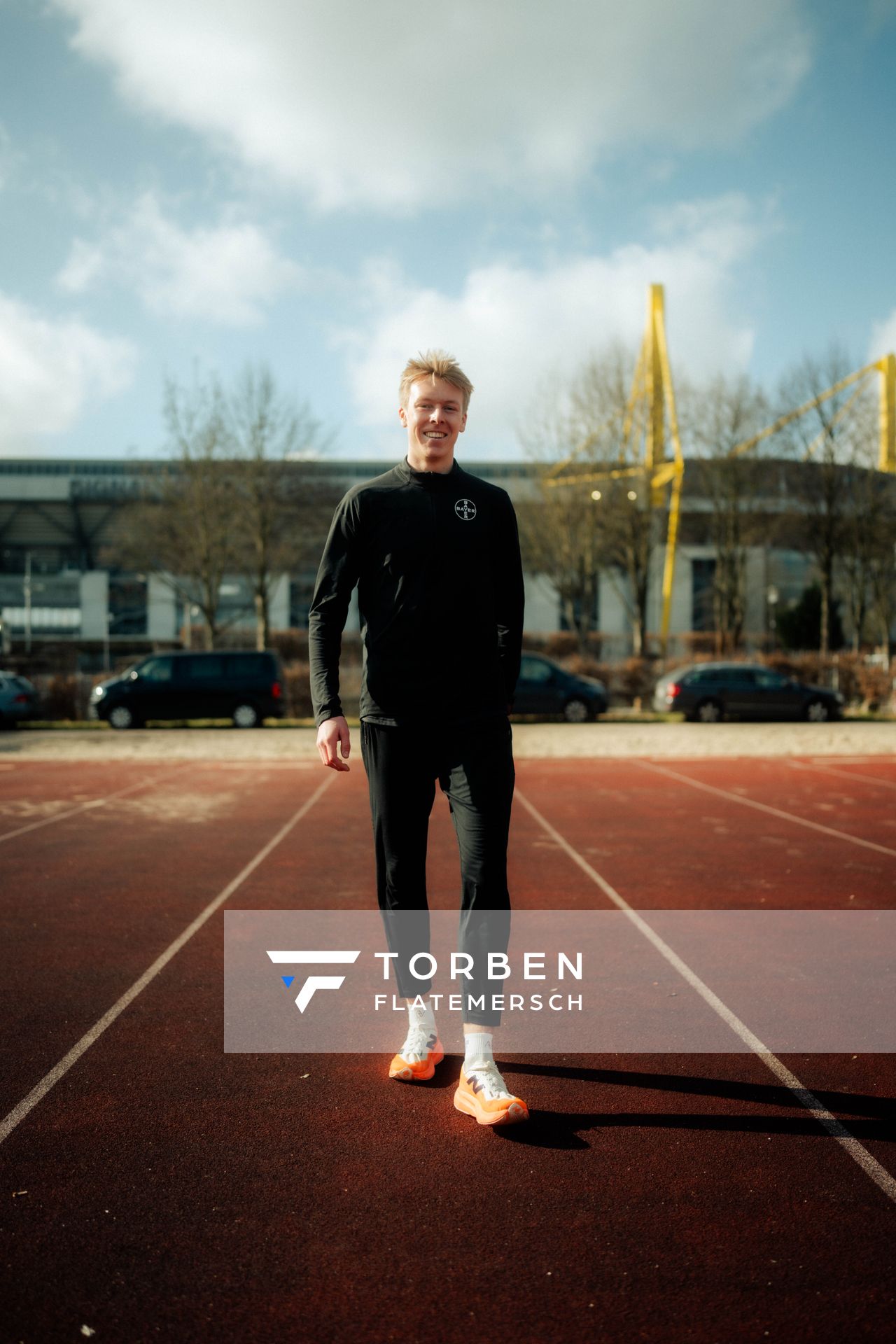 Jonas Patri (TSV Bayer 04 Leverkusen) bei den deutschenHallenmeisterschaften am 23.02.2025 in der Helmut-Körnig-Halle in Dortmund