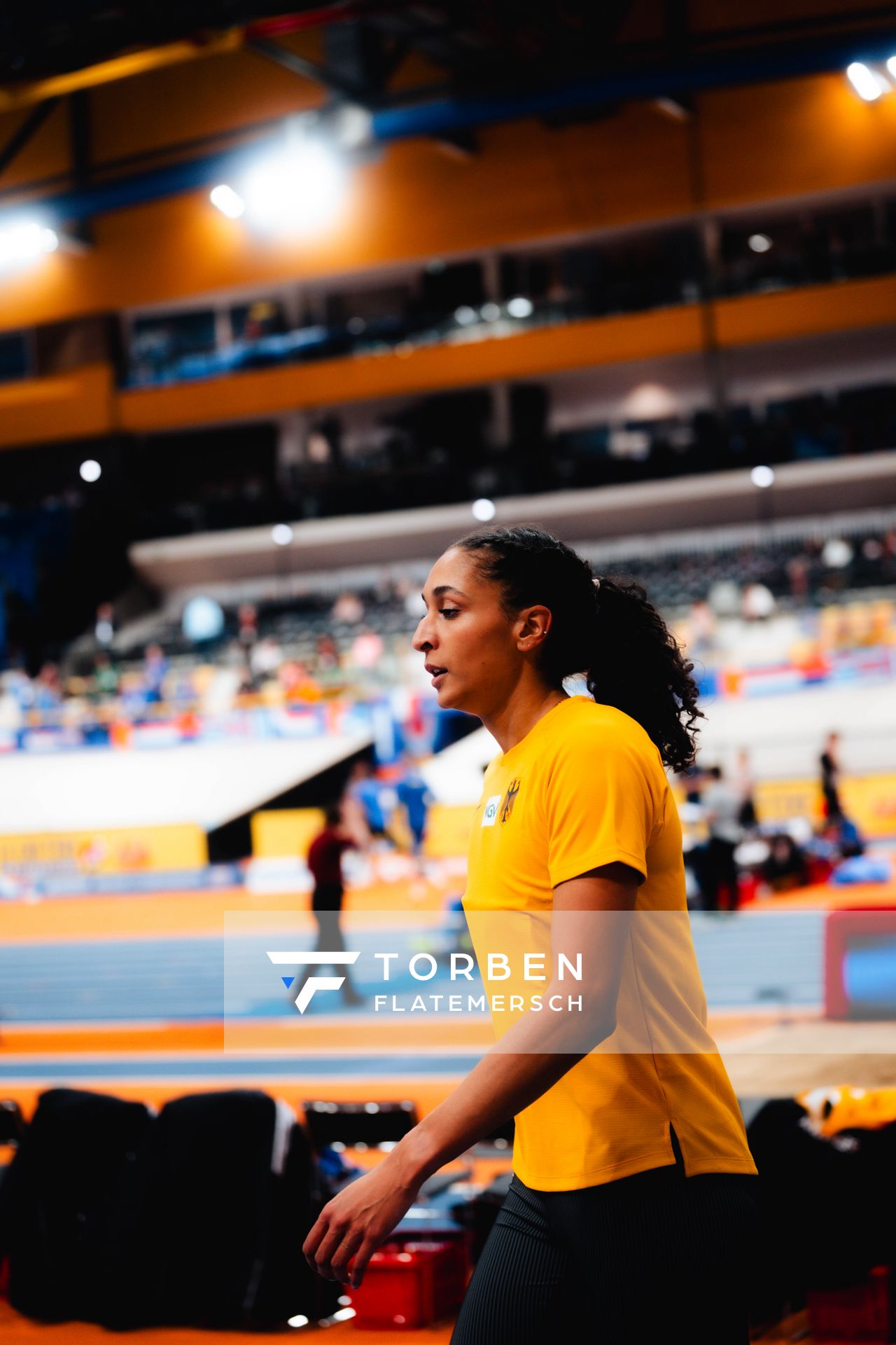 Jessie Maduka (GER/Germany) during the European Athletics Indoor Championships on 06/03/2025 at the Omnisport Arena in Apeldoorn