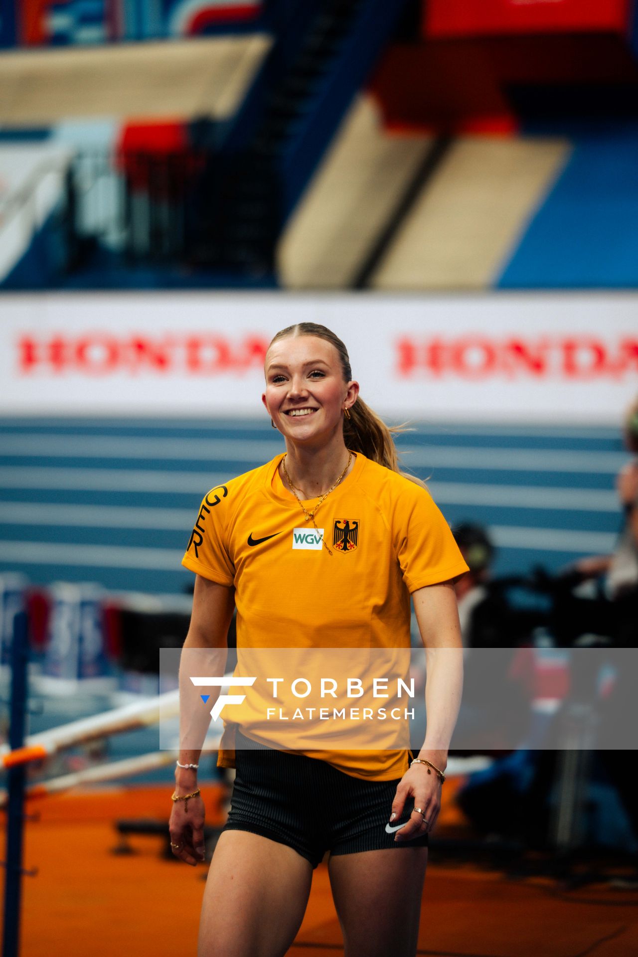 Jessie Maduka (GER/Germany) during the European Athletics Indoor Championships on 06/03/2025 at the Omnisport Arena in Apeldoorn