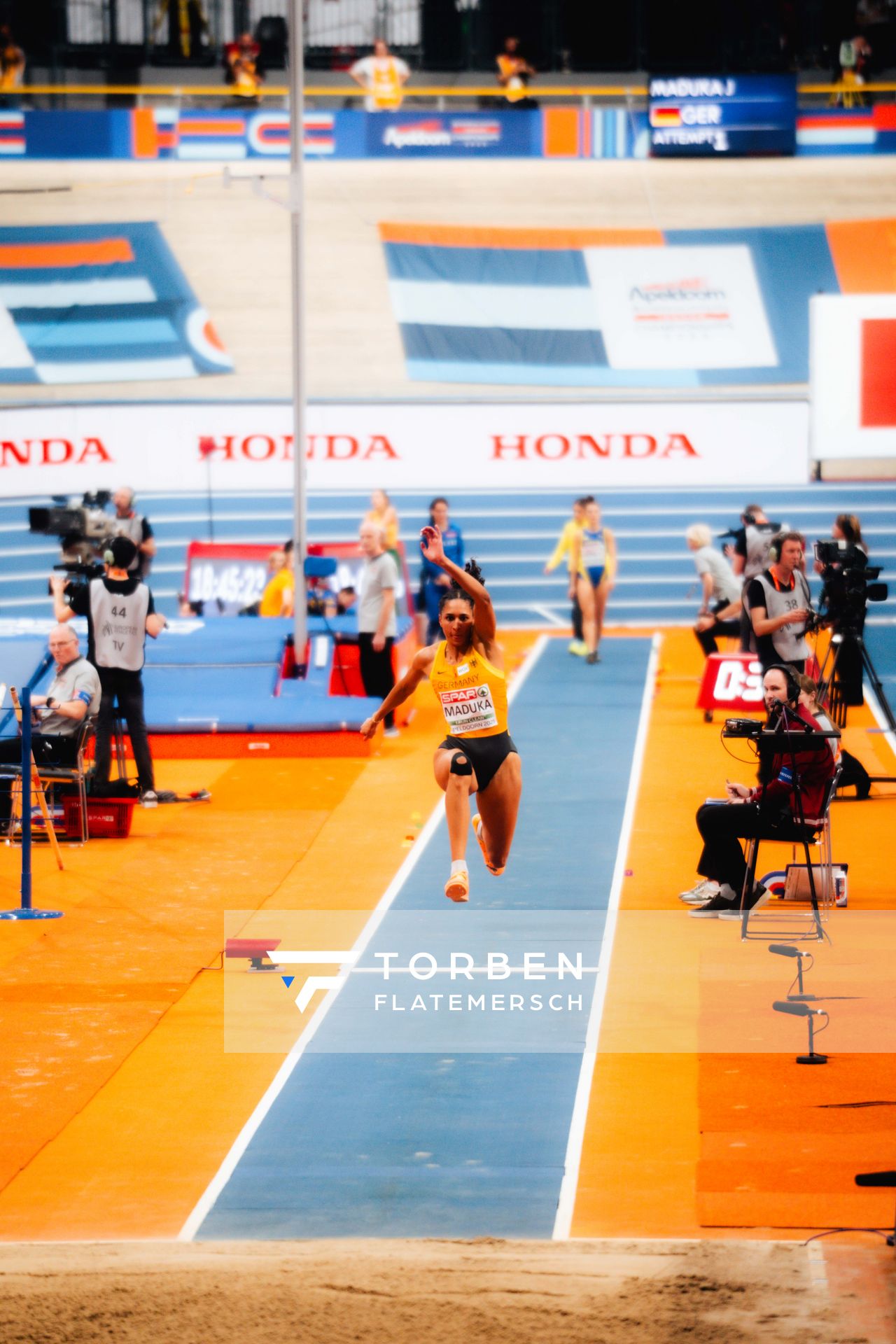 Jessie Maduka (GER/Germany) during the European Athletics Indoor Championships on 06/03/2025 at the Omnisport Arena in Apeldoorn
