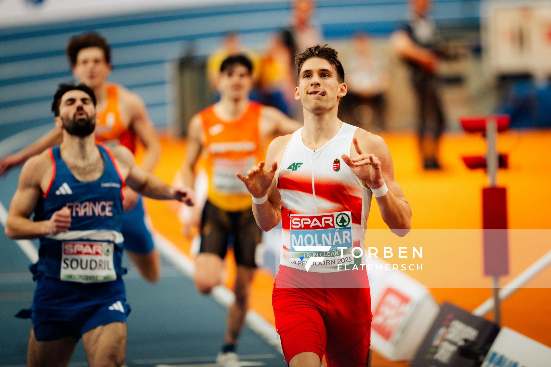 Attila Molnár (HUN) during the European Athletics Indoor Championships on 07/03/2025 at the Omnisport Arena in Apeldoorn