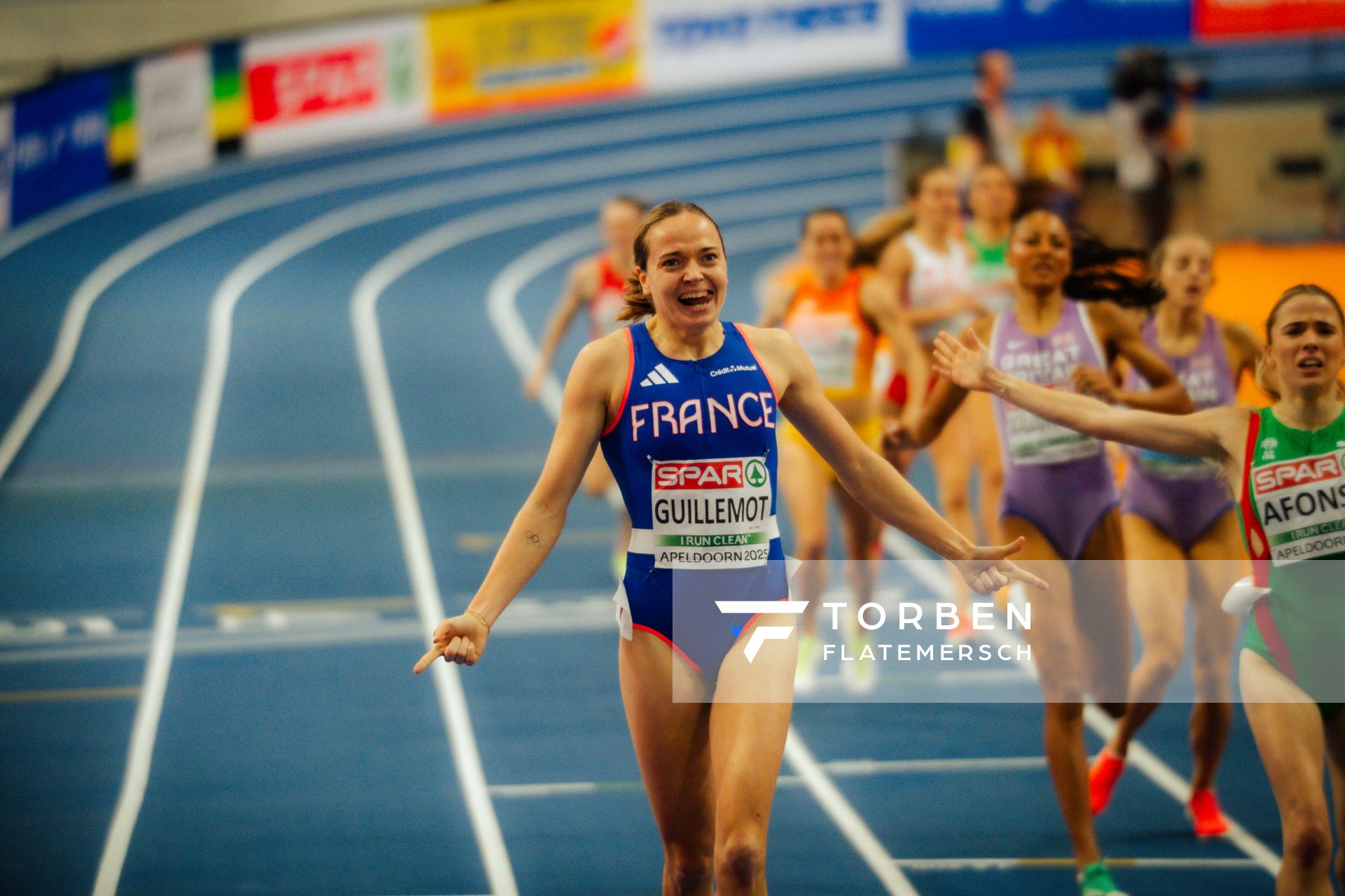 Agathe Guillemot (FRA/France) during the European Athletics Indoor Championships on 07/03/2025 at the Omnisport Arena in Apeldoorn