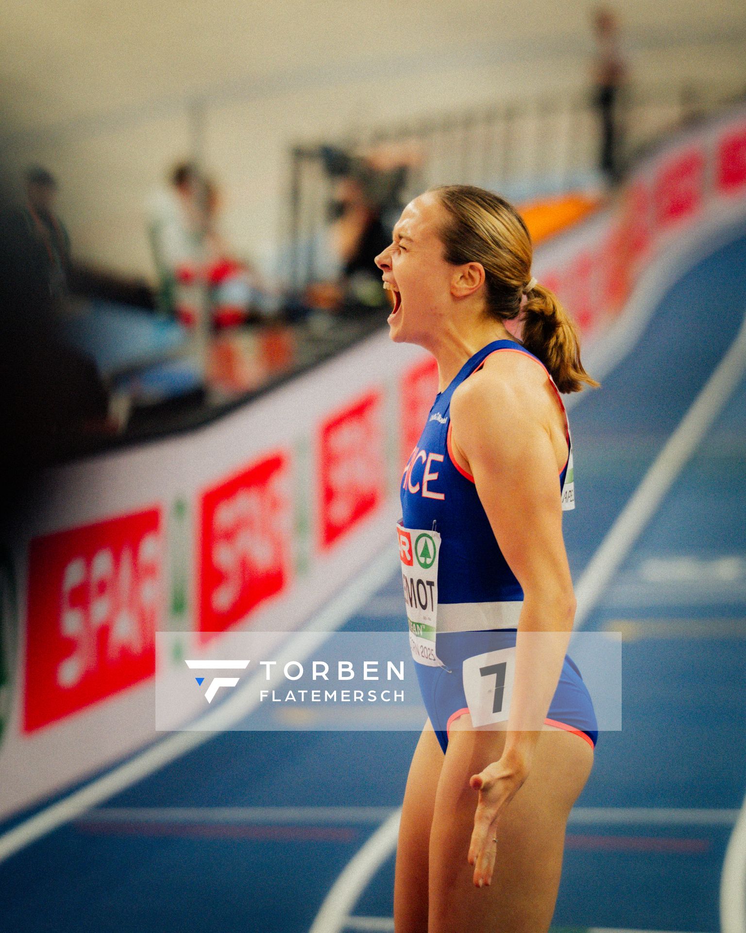 Agathe Guillemot (FRA/France) during the European Athletics Indoor Championships on 07/03/2025 at the Omnisport Arena in Apeldoorn