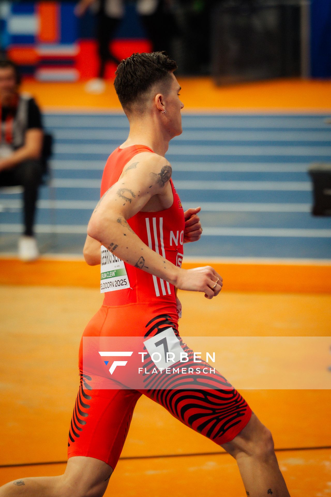 Jakob INGEBRIGTSEN (NOR) during the European Athletics Indoor Championships on 07/03/2025 at the Omnisport Arena in Apeldoorn