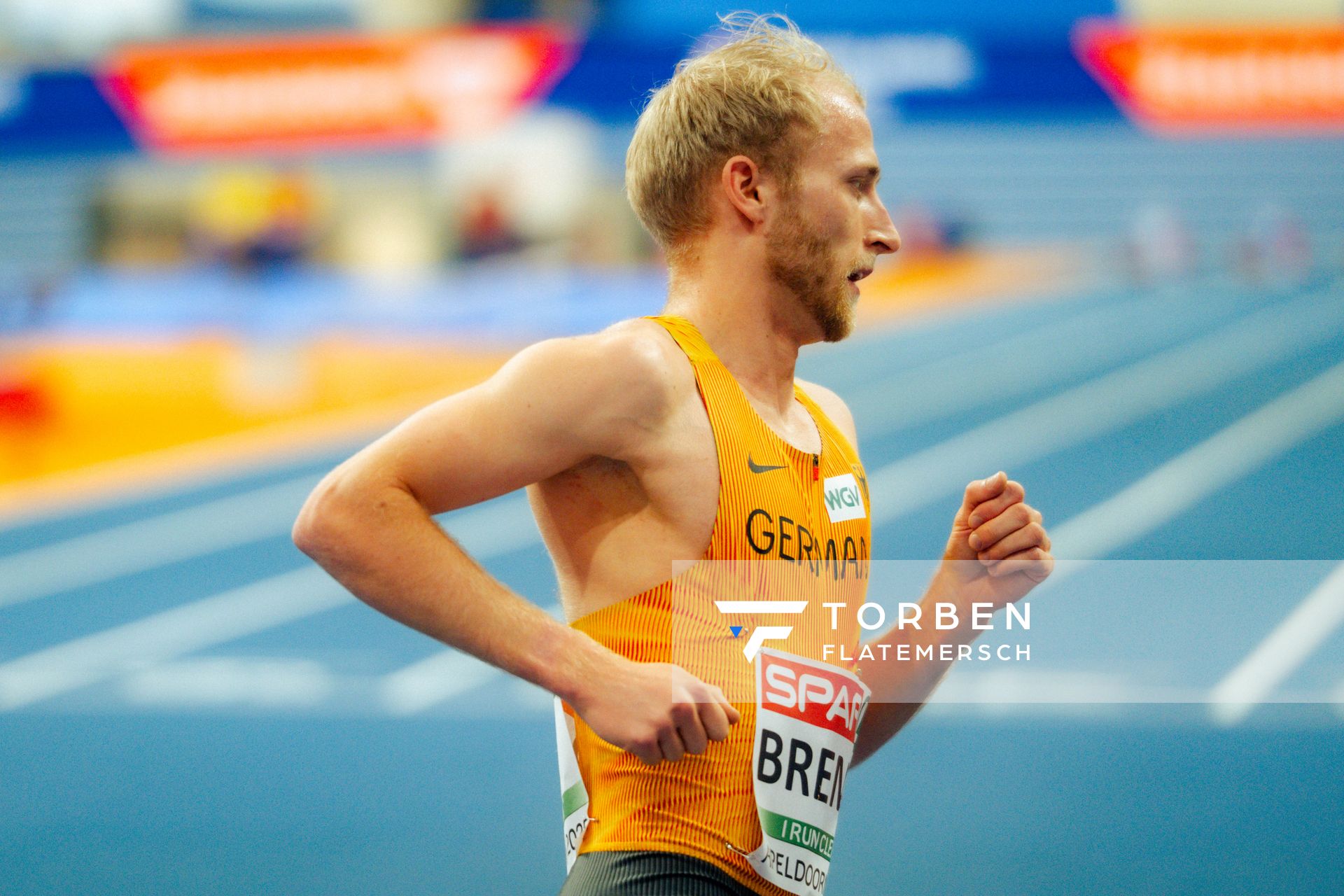 Florian Bremm (GER/Germany) during the European Athletics Indoor Championships on 08/03/2025 at the Omnisport Arena in Apeldoorn