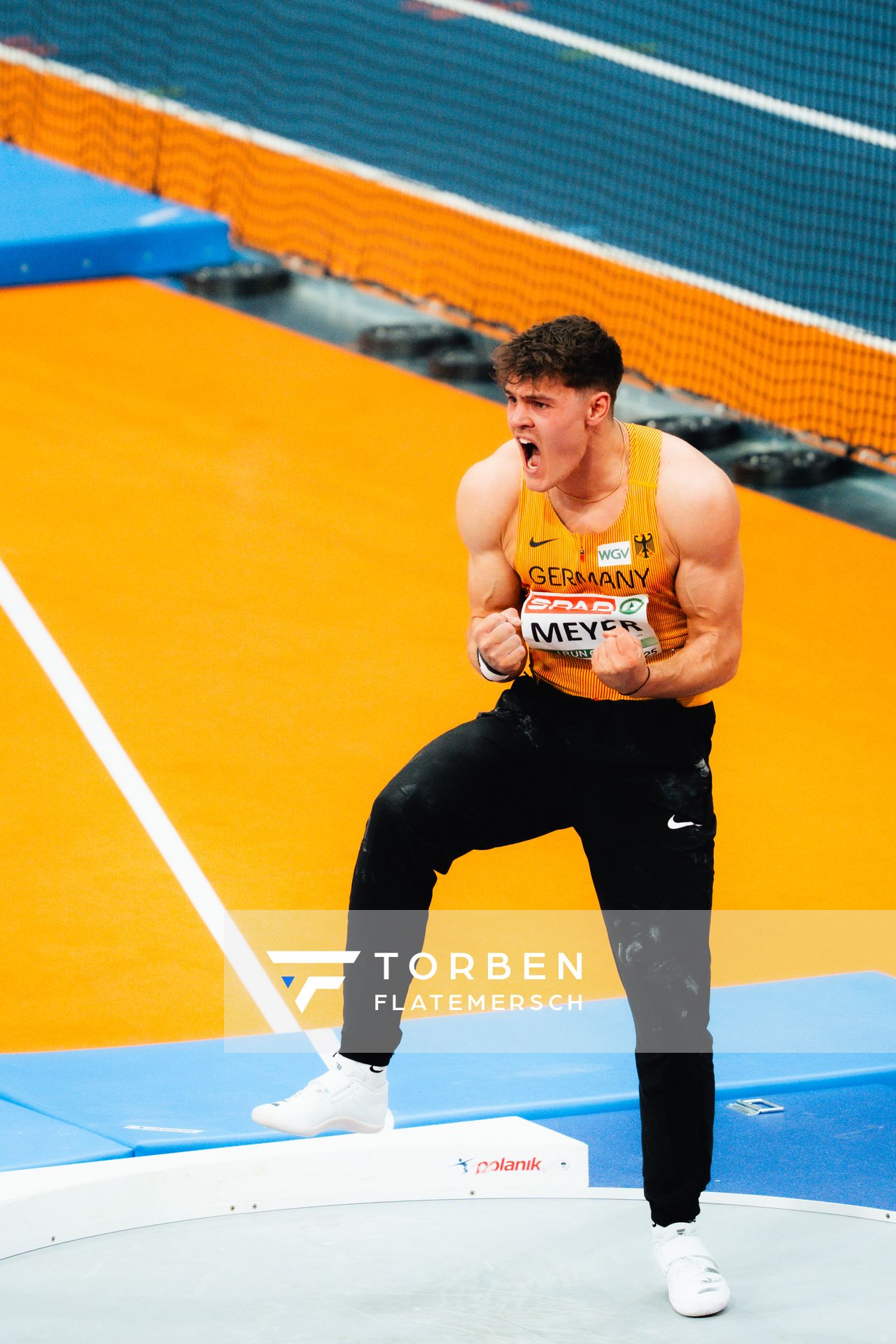 Marcel Meyer (GER) during the European Athletics Indoor Championships on 07/03/2025 at the Omnisport Arena in Apeldoorn