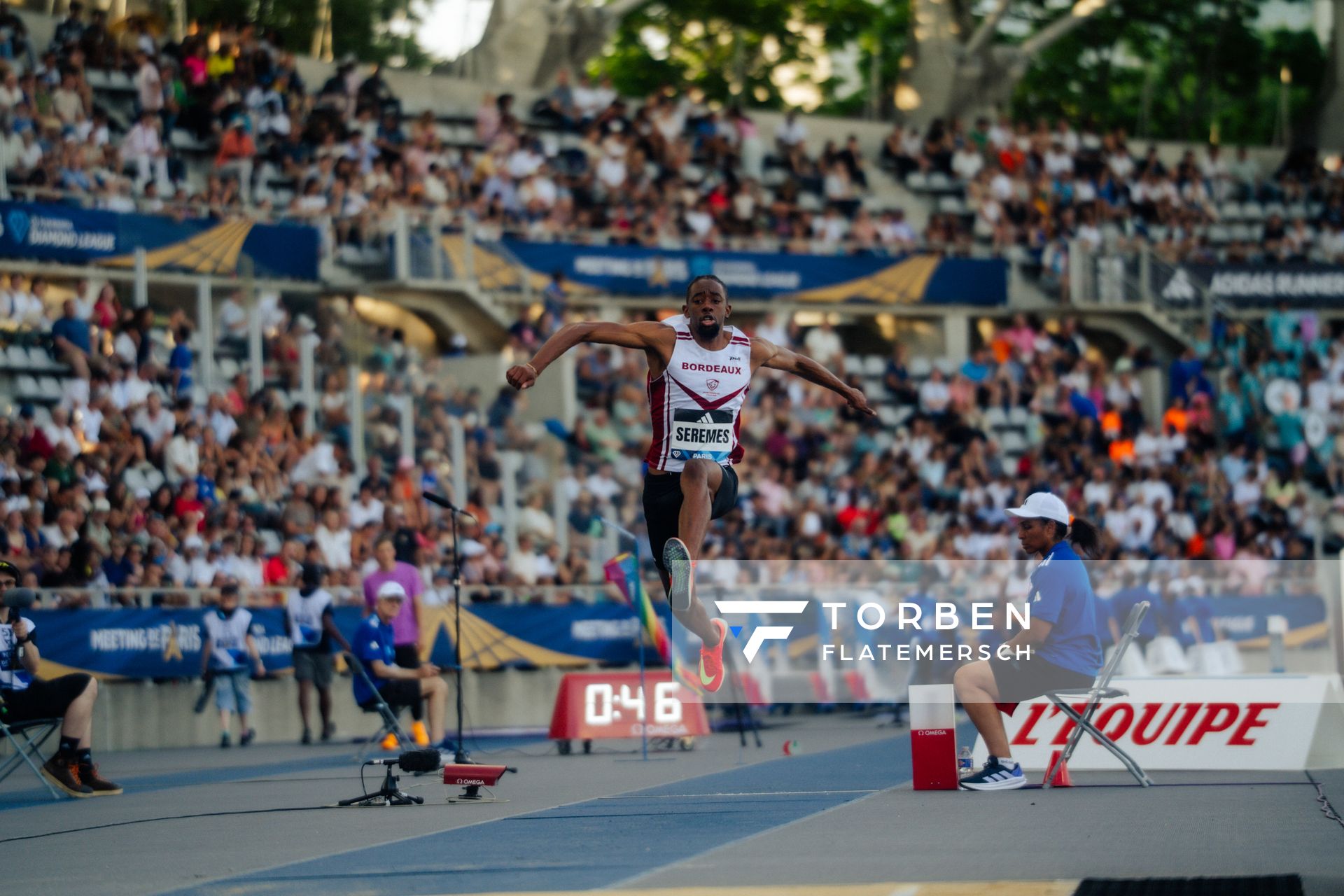 Jonathan Seremes (France) during the Triple Jump at the Wanda Diamond League MEETING de Paris on 20/06/2025 in Paris