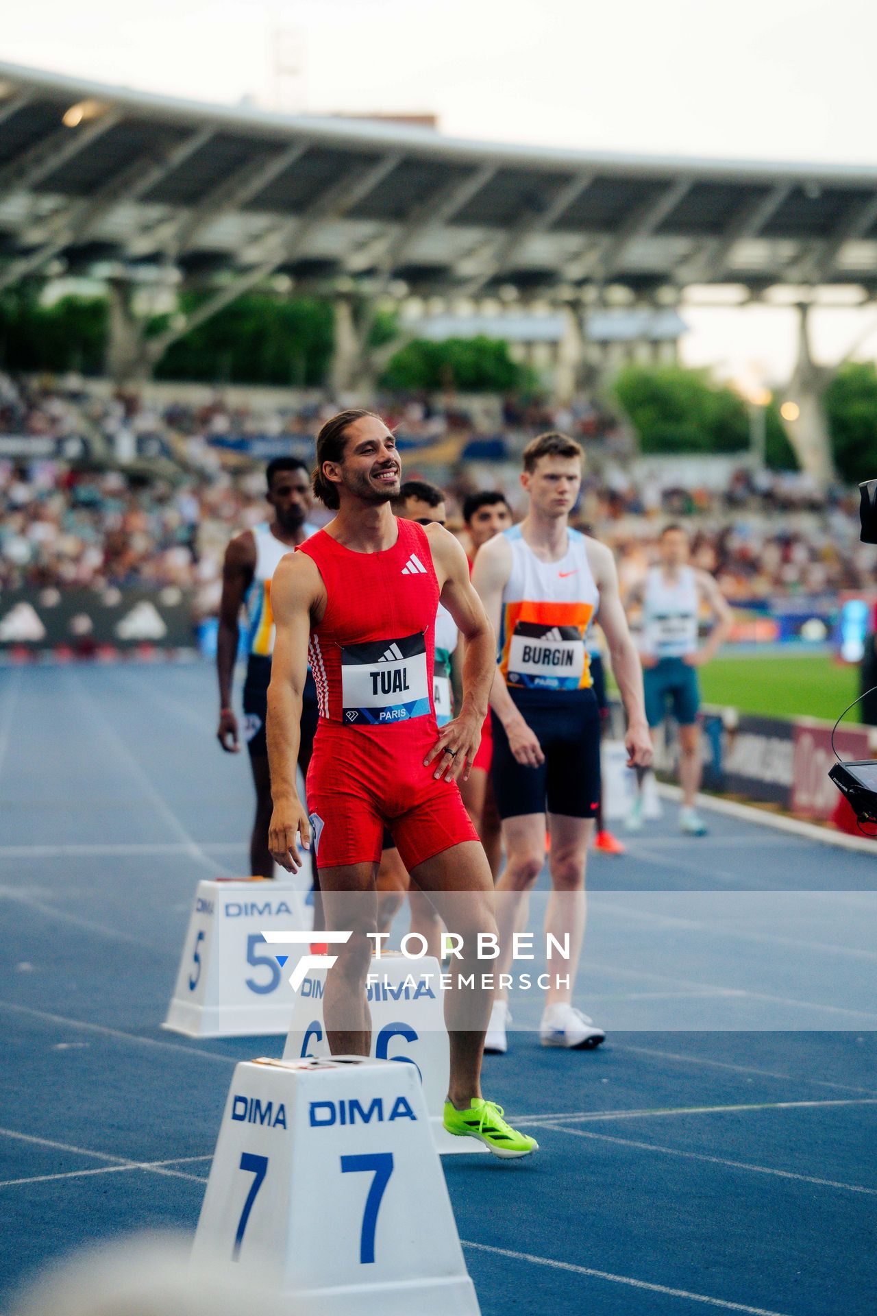 Gabriel Tual (France) during the 800m race at the Wanda Diamond League MEETING de Paris on 20/06/2025 in Paris