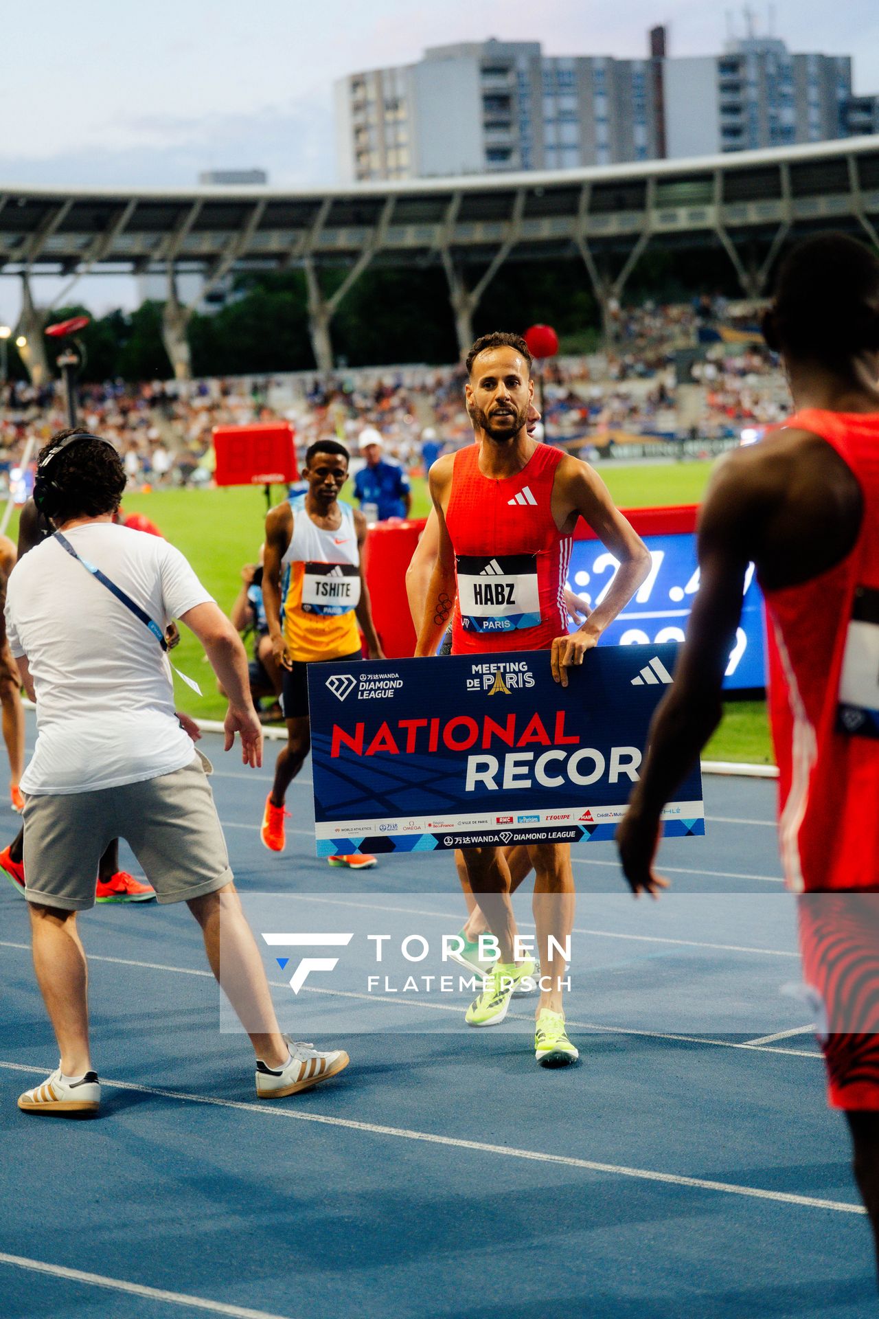 Azeddine Habz (France) during the 1500m race at the Wanda Diamond League MEETING de Paris on 20/06/2025 in Paris
