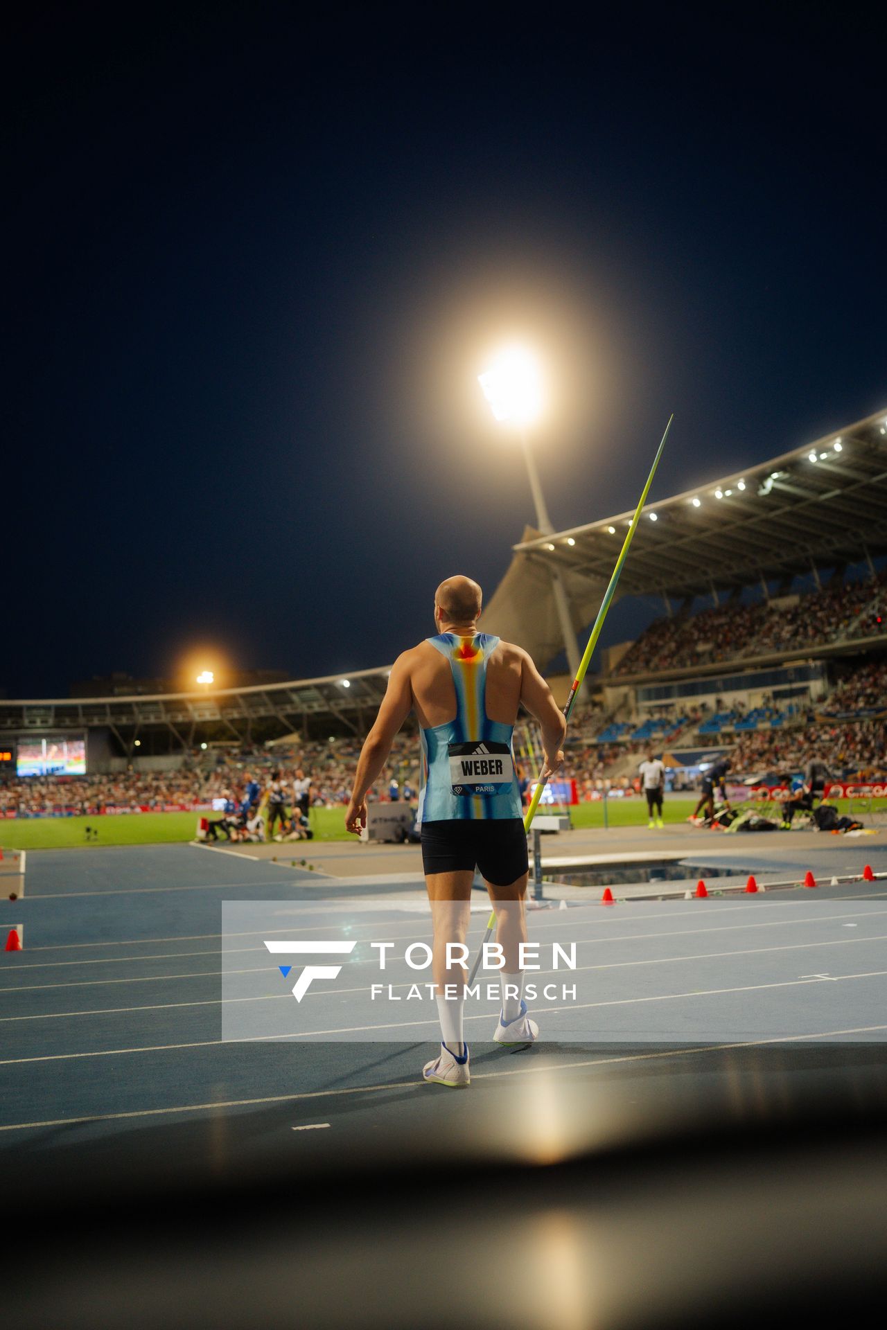 Julian Weber (Germany) during the javelin throw at the Wanda Diamond League MEETING de Paris on 20/06/2025 in Paris