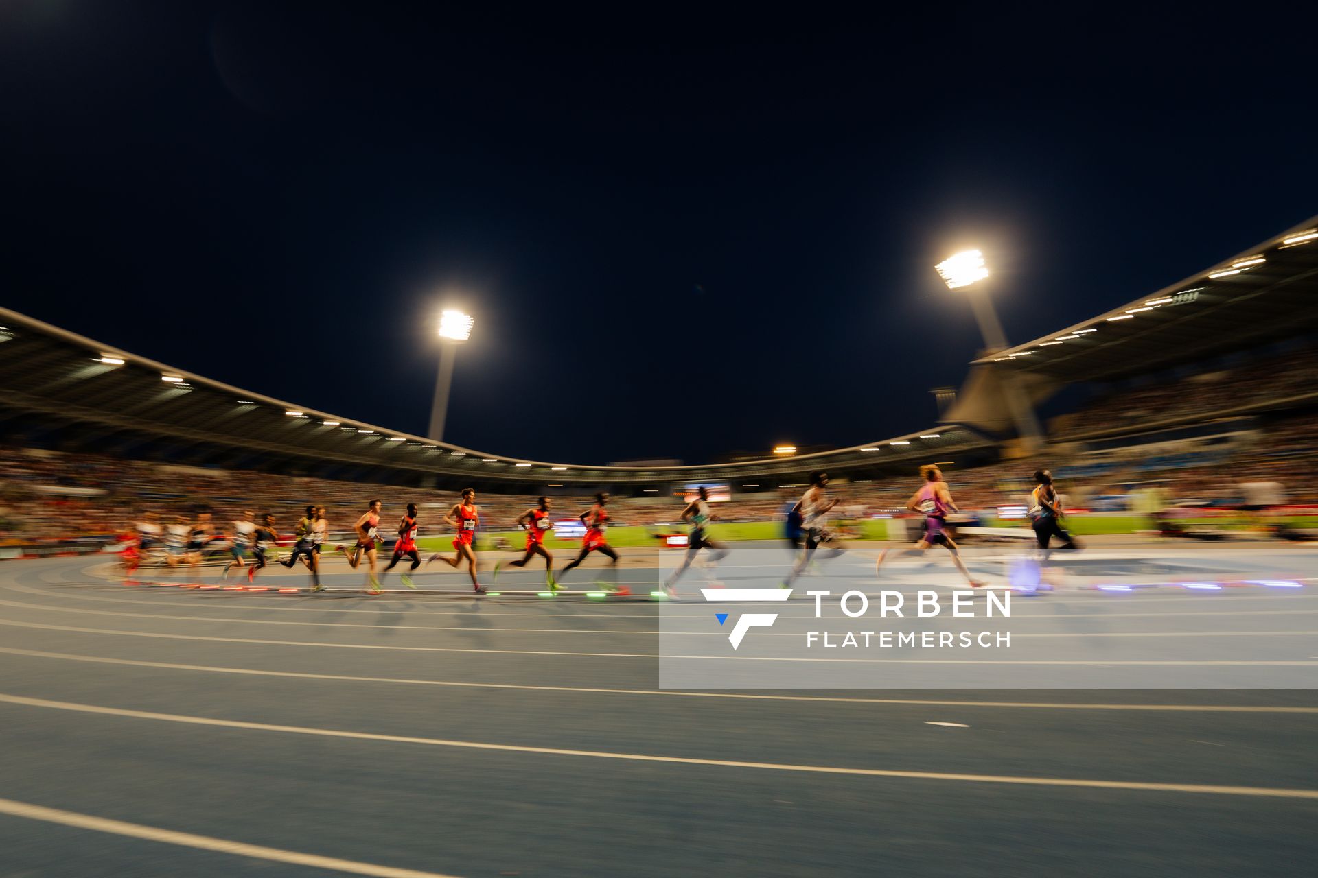 Valentin Gondouin (France), Santiago Catrofe (Uruguay), Gemechu Dida (Ethiopia), Etienne Daguinos (France),irhanu Balew (Bahrain), Graham Blanks (United States), Jacob Krop (Kenya), Mezgebu Sime (Ethiopia), Adriaan Wildschutt (South Africa), Samuel Tefera (Ethiopia), Soufiane El Bakkali (Morocco), Yann Schrub (France), Jimmy Gressier (France), Nico Young (United States), Yomif Kejelcha (Ethiopia), Addisu Yihune (Ethiopia), Jude Thomas (Australia), Boaz Kiprugut (Kenya) during the 5000m race at the Wanda Diamond League MEETING de Paris on 20/06/2025 in Paris