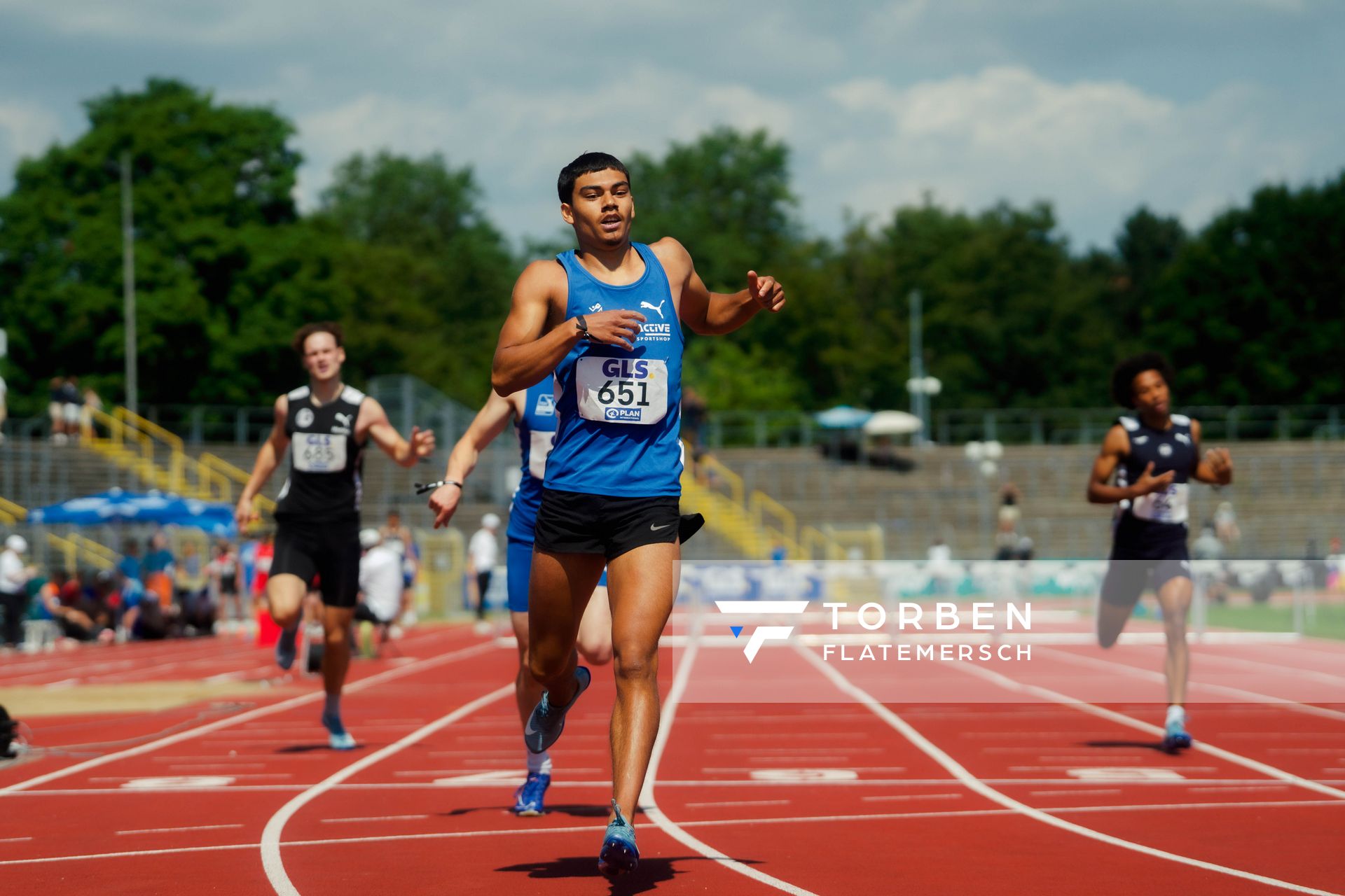 Jason Gordon (OTB Osnabrück) waehrend der U16-/U23-DM am 05.07.2025 im Donaustadion in Ulm