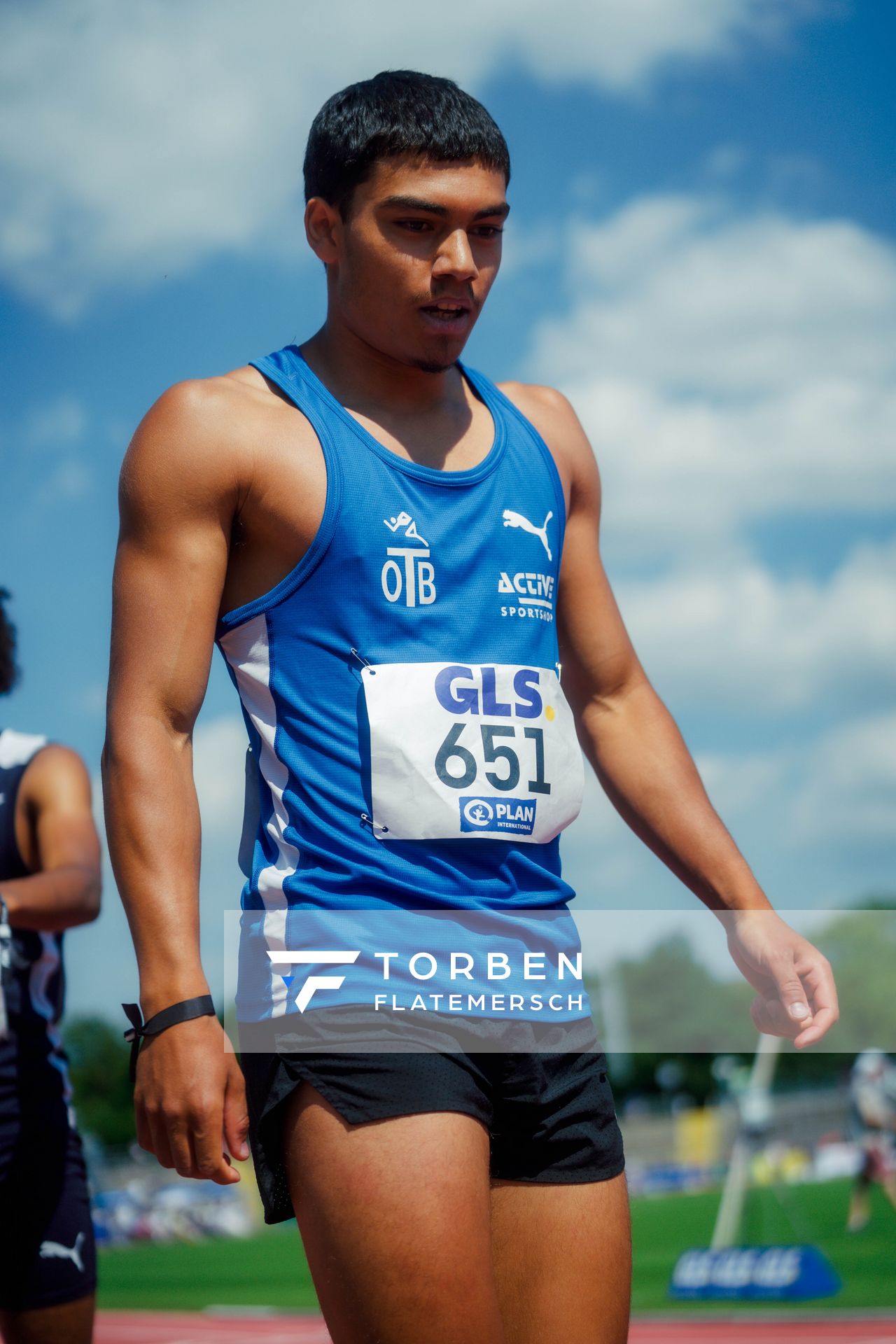 Jason Gordon (OTB Osnabrück) waehrend der U16-/U23-DM am 05.07.2025 im Donaustadion in Ulm