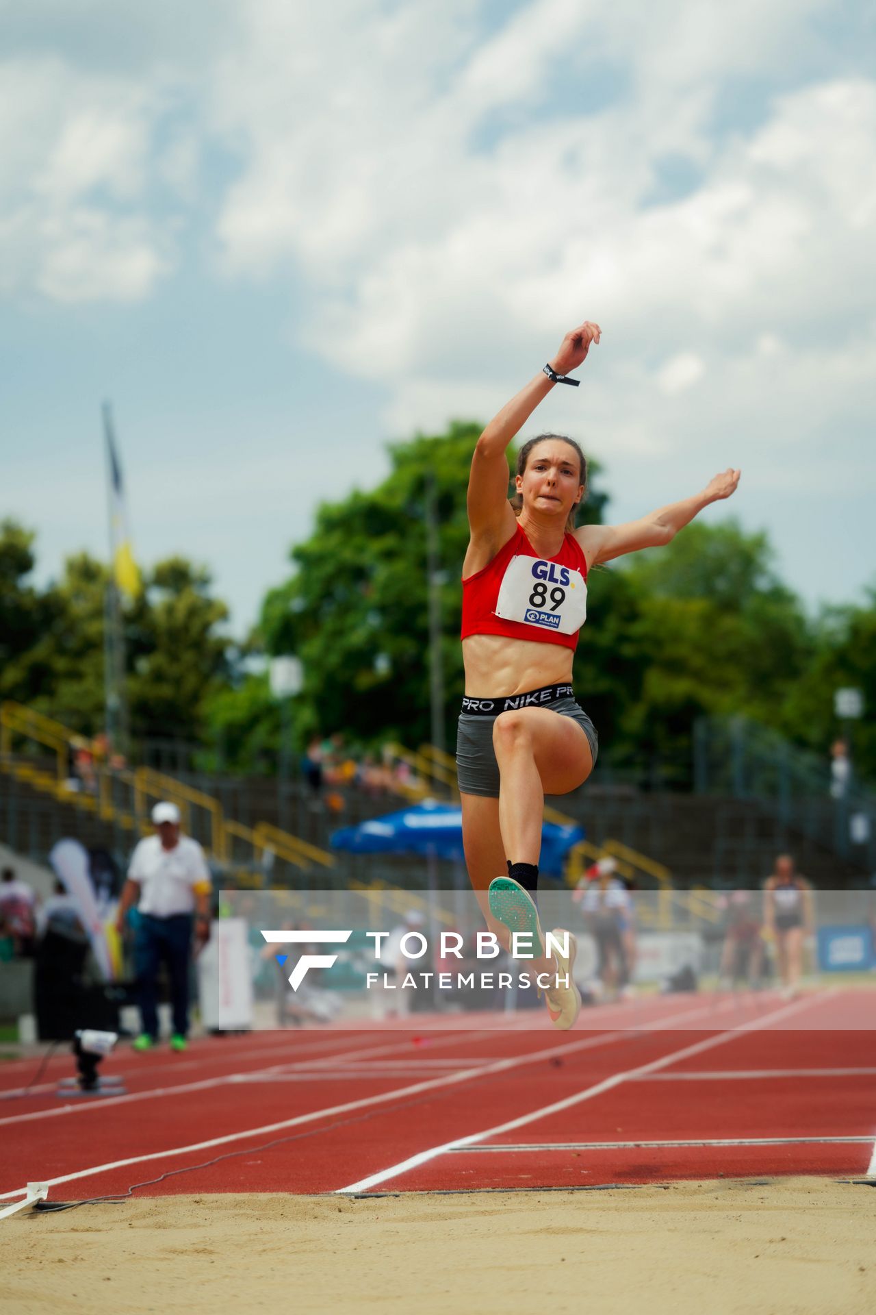 Jaqueline Kohl (LC Jüterbog) waehrend der U16-/U23-DM am 05.07.2025 im Donaustadion in Ulm