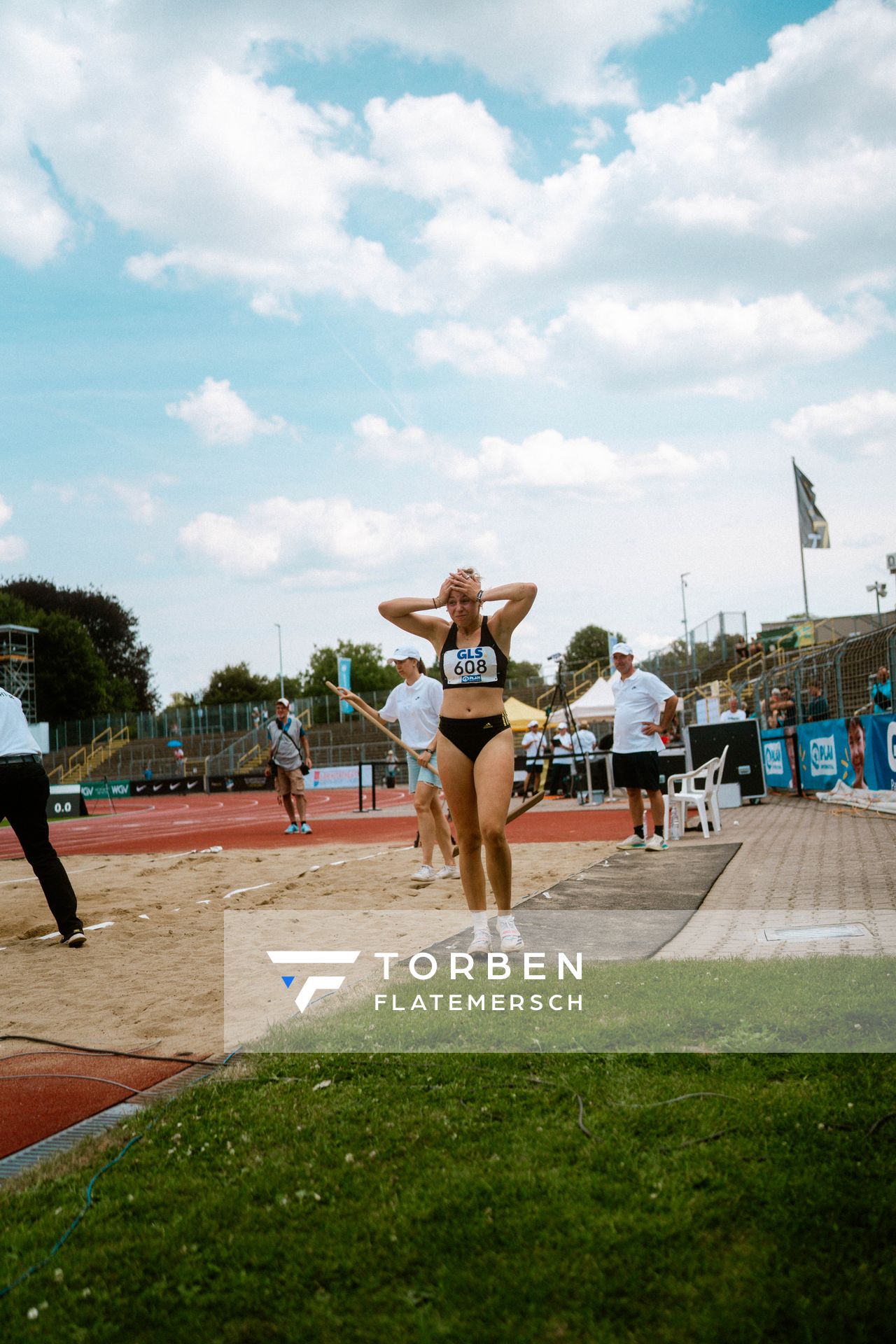 Anna Gräfin Keyserlingk (LG Göttingen) waehrend der U16-/U23-DM am 05.07.2025 im Donaustadion in Ulm