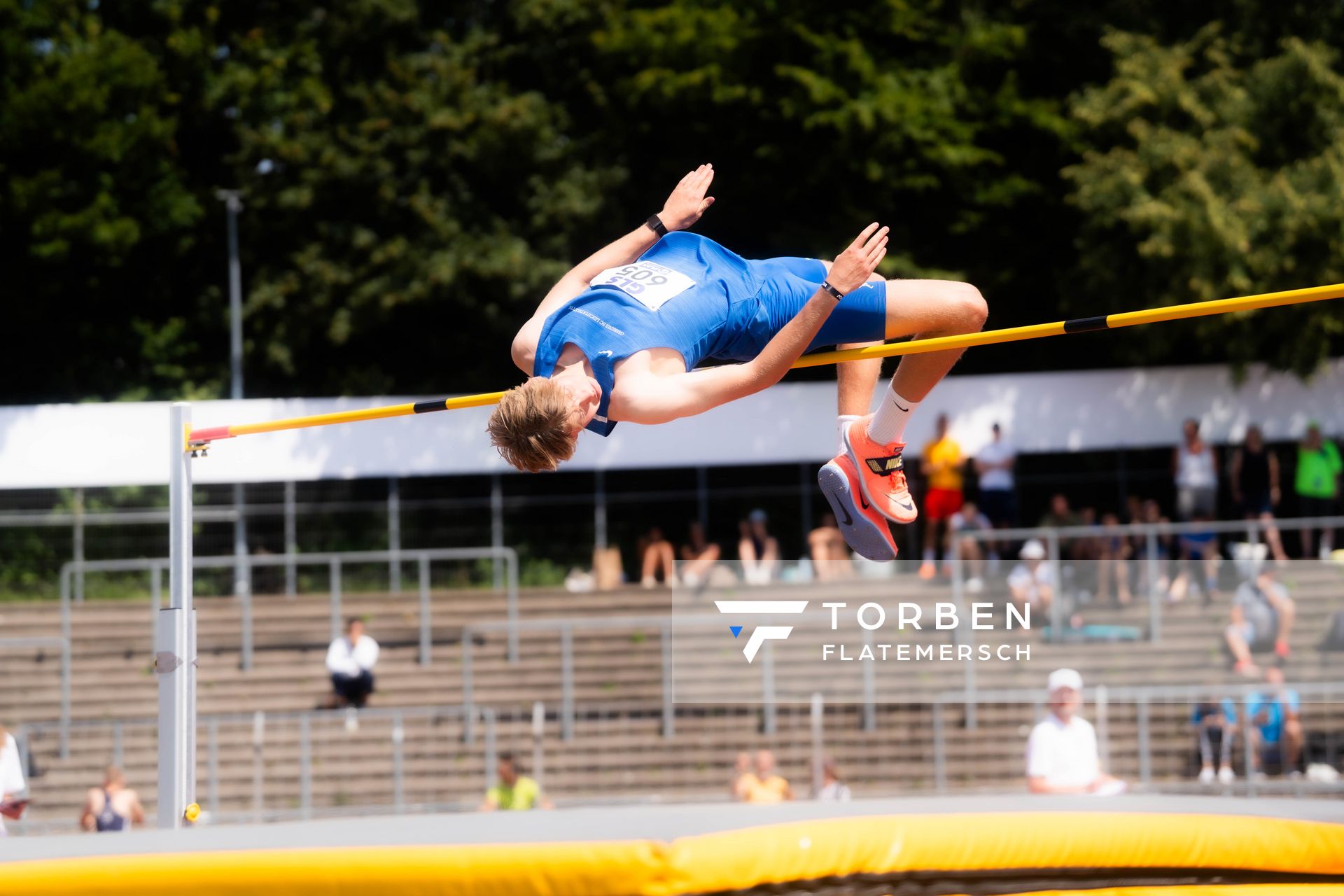 Julius Vollmers (Garbsener SC) waehrend der U16-/U23-DM am 05.07.2025 im Donaustadion in Ulm