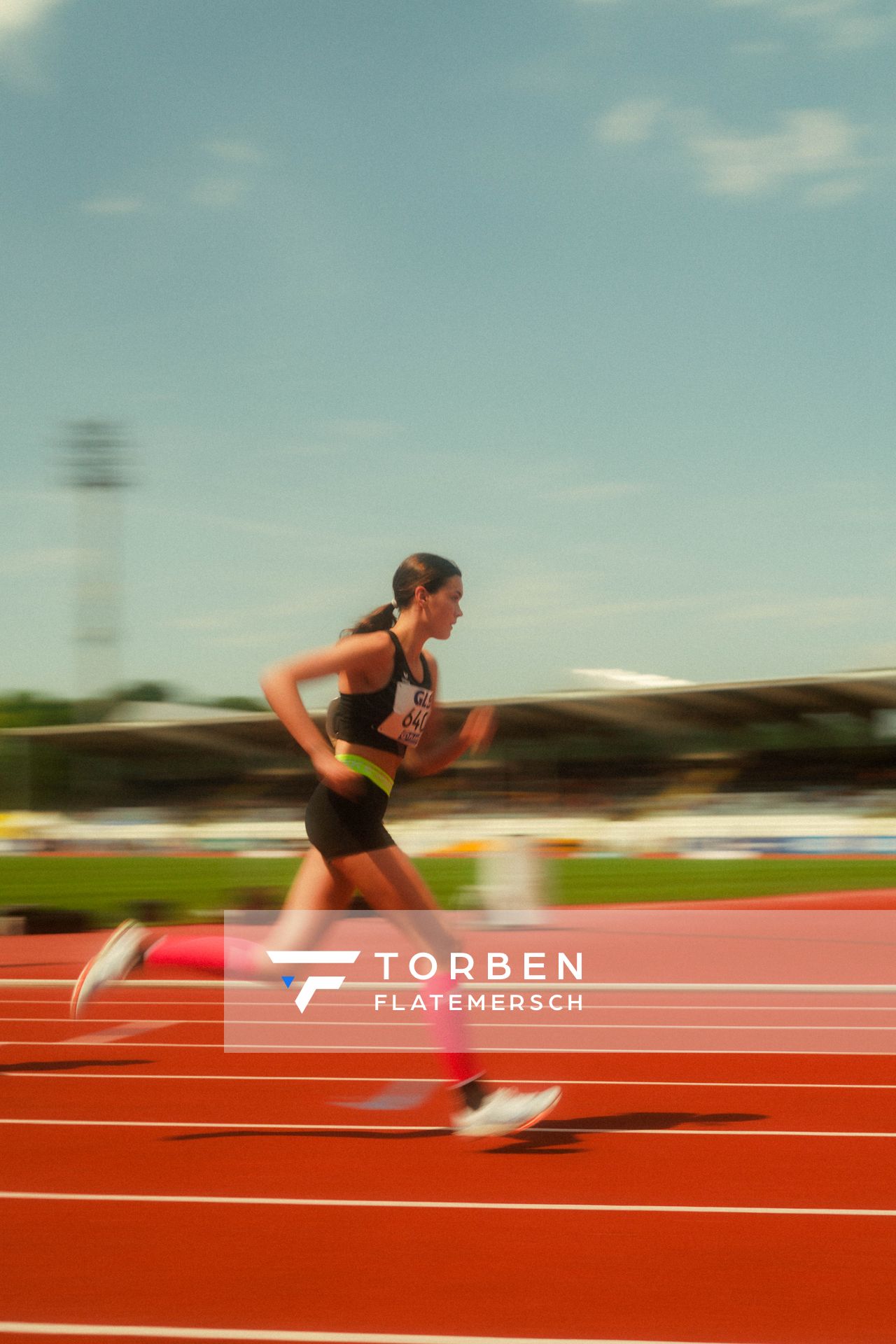 Johanna Faust (LG Neustadt Nord) waehrend der U16-/U23-DM am 05.07.2025 im Donaustadion in Ulm