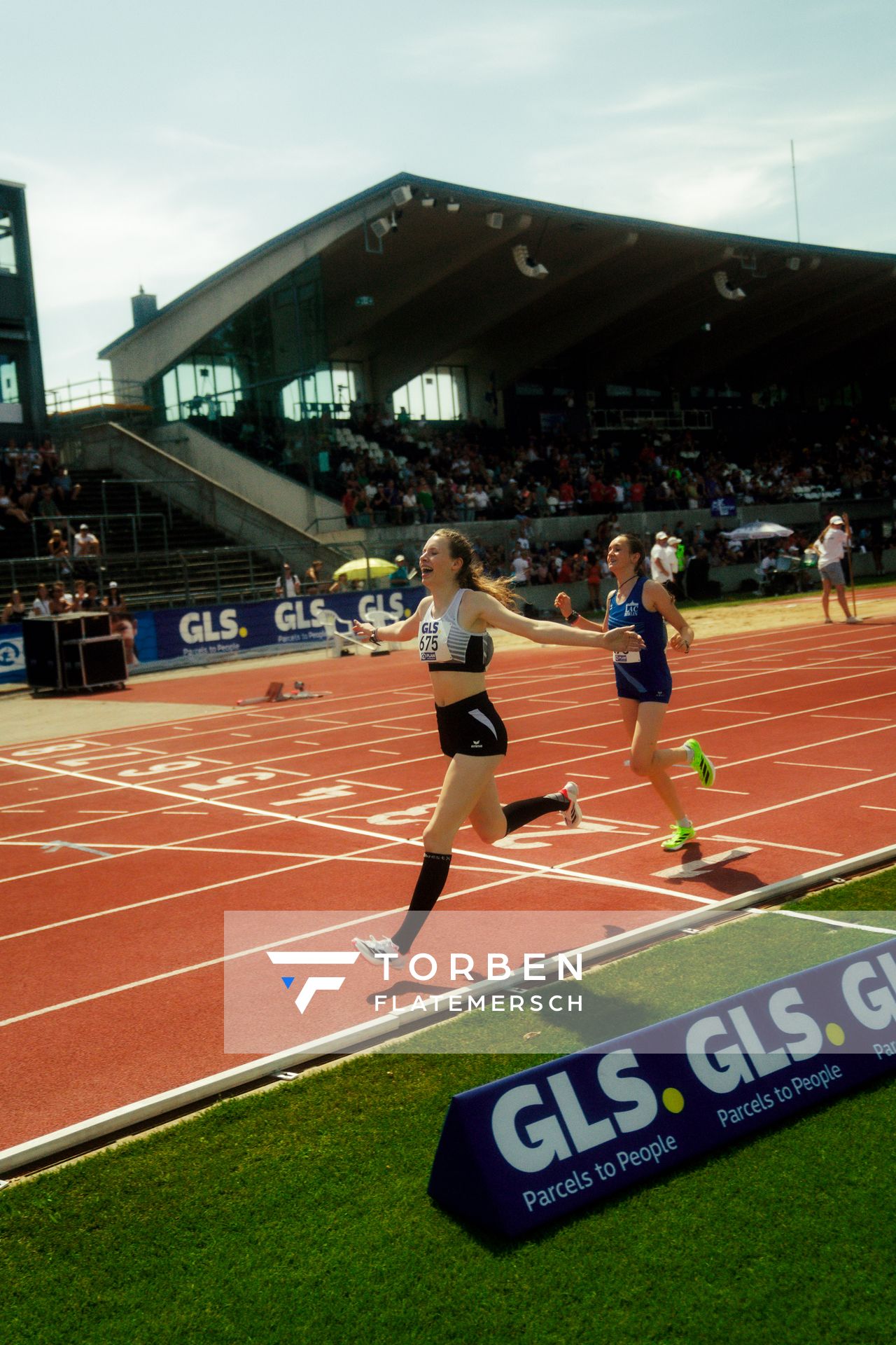 Valerie Fehlandt (LAV Zeven) waehrend der U16-/U23-DM am 05.07.2025 im Donaustadion in Ulm