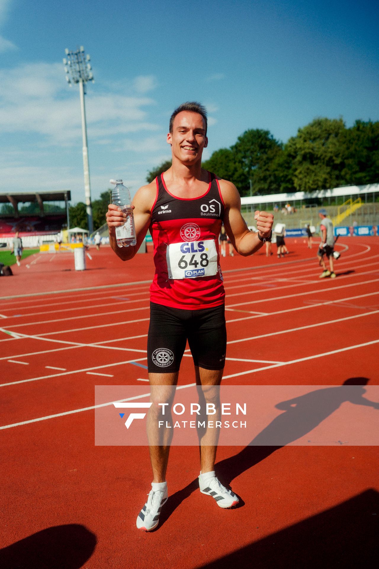 Florian Kroll (LG Osnabrück) waehrend der U16-/U23-DM am 05.07.2025 im Donaustadion in Ulm