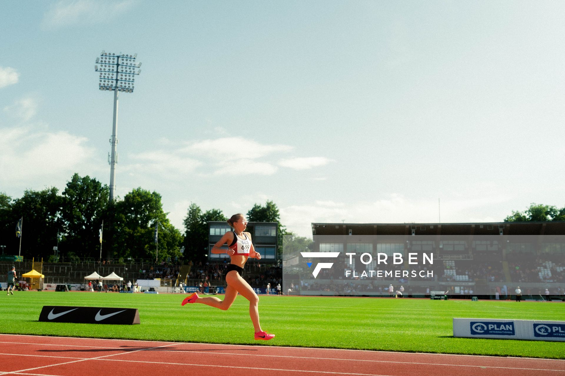Paula Heide (Lüneburger SV) waehrend der U16-/U23-DM am 05.07.2025 im Donaustadion in Ulm