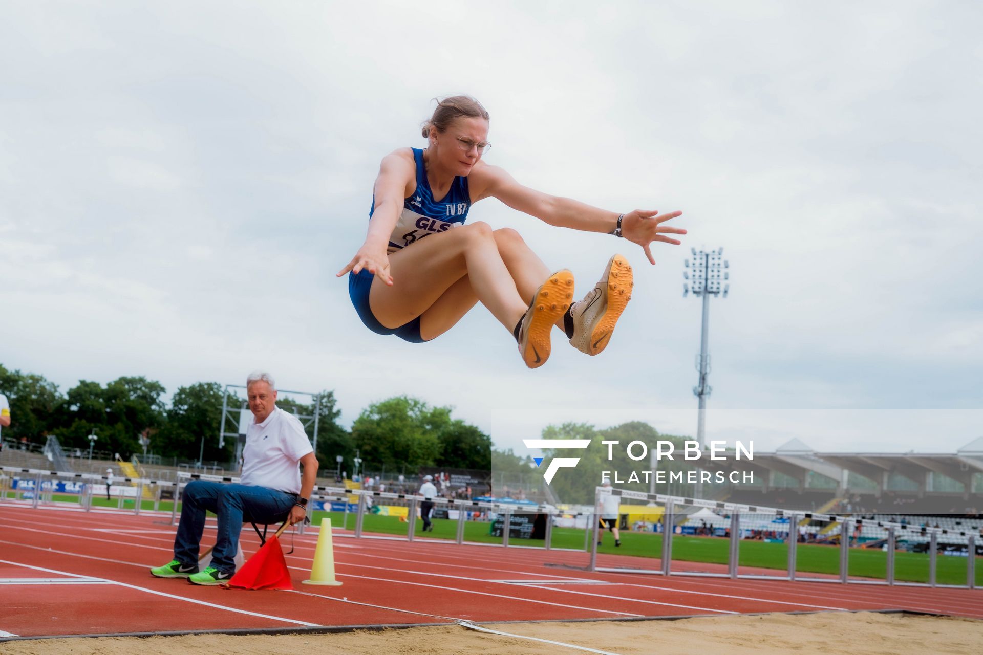 Fiona Antonia Lucya (TV 87 Stadtoldendorf) waehrend der U16-/U23-DM am 06.07.2025 im Donaustadion in Ulm
