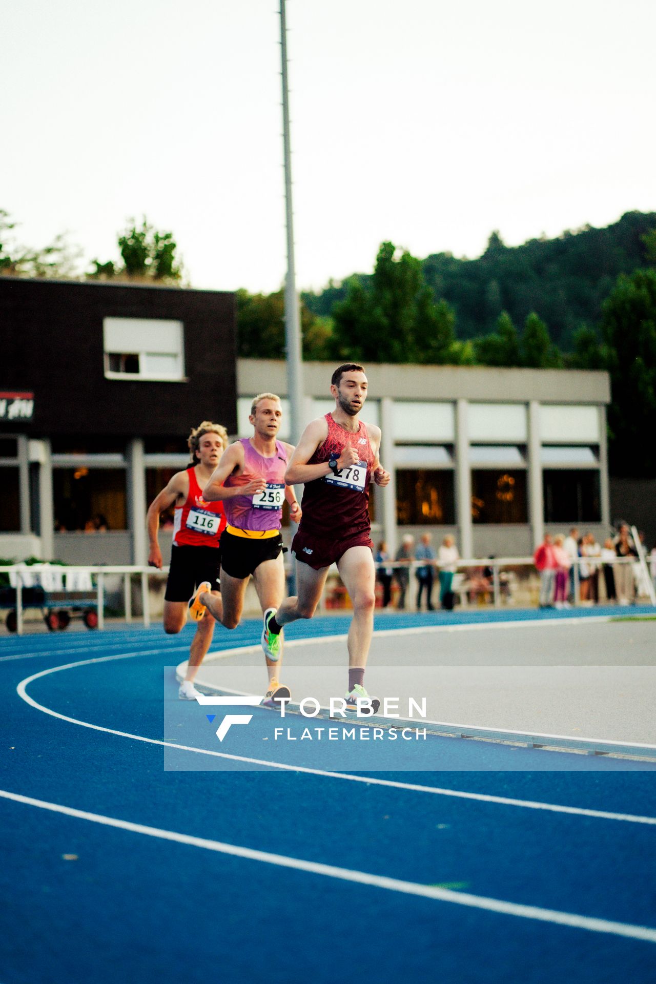Maximilian Thorwirth (SFD 75 Düsseldorf), Markus Görger (LG Region Karlsruhe), Nils Voigt (TV Wattenscheid 01) am 12/07/2025 beim LAV & friends in Tübingen