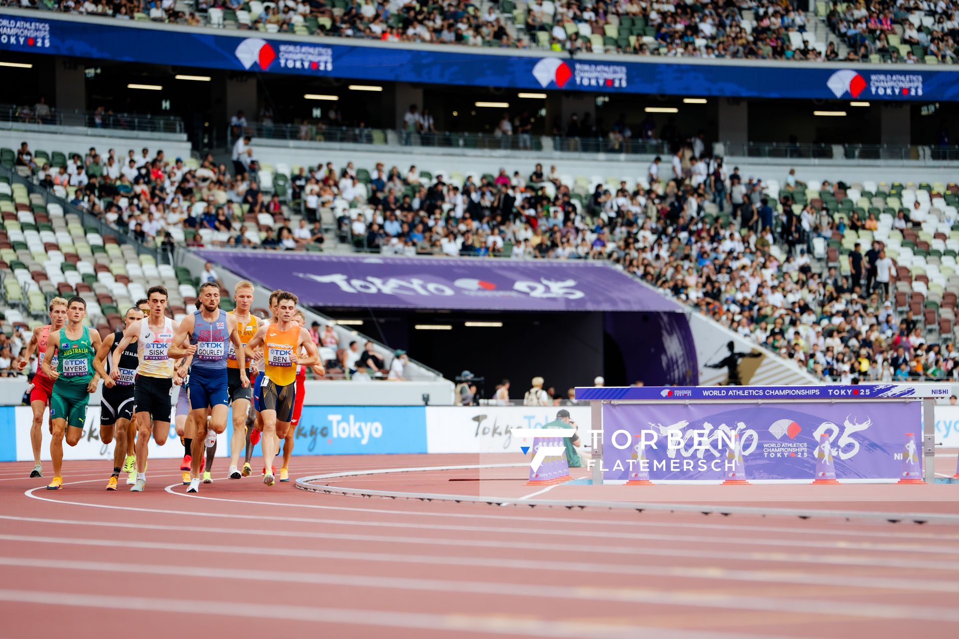 Robert Farken (GER) Neil Gourley (GBR), Cameron Myers (AUS), Filip Rak (POL) during the World Athletics Championships on 14.09.2025 in Tokyo.