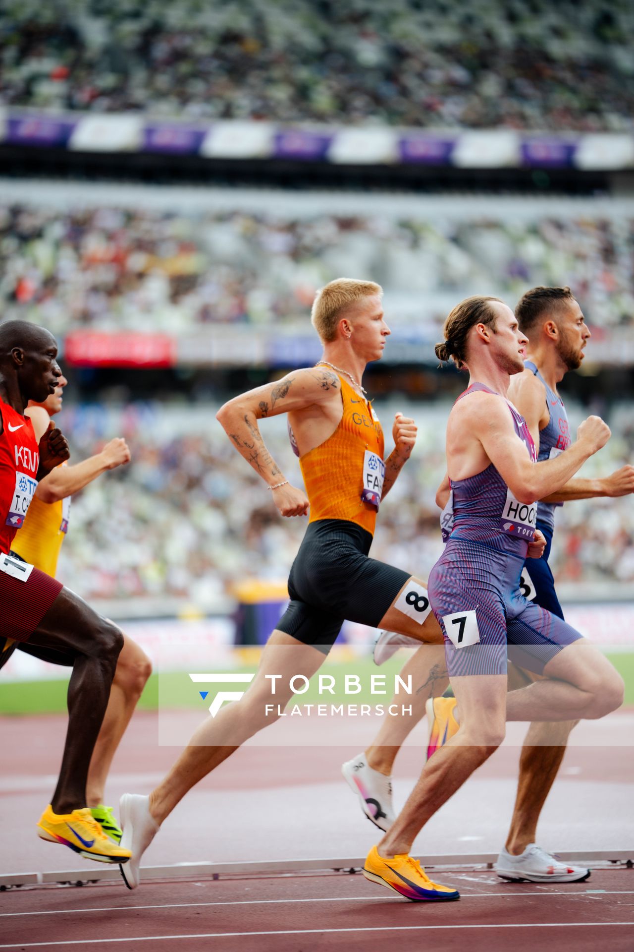 Robert Farken (GER), Cole Hocker (USA) during the World Athletics Championships on 14.09.2025 in Tokyo.