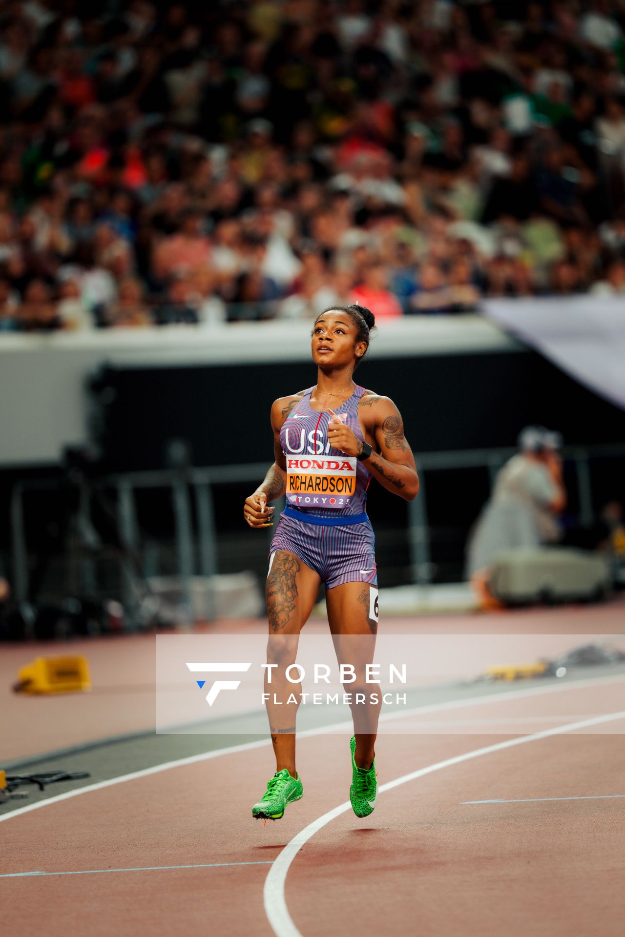 Sha'carri Richardson (USA) during the World Athletics Championships on 14.09.2025 in Tokyo.