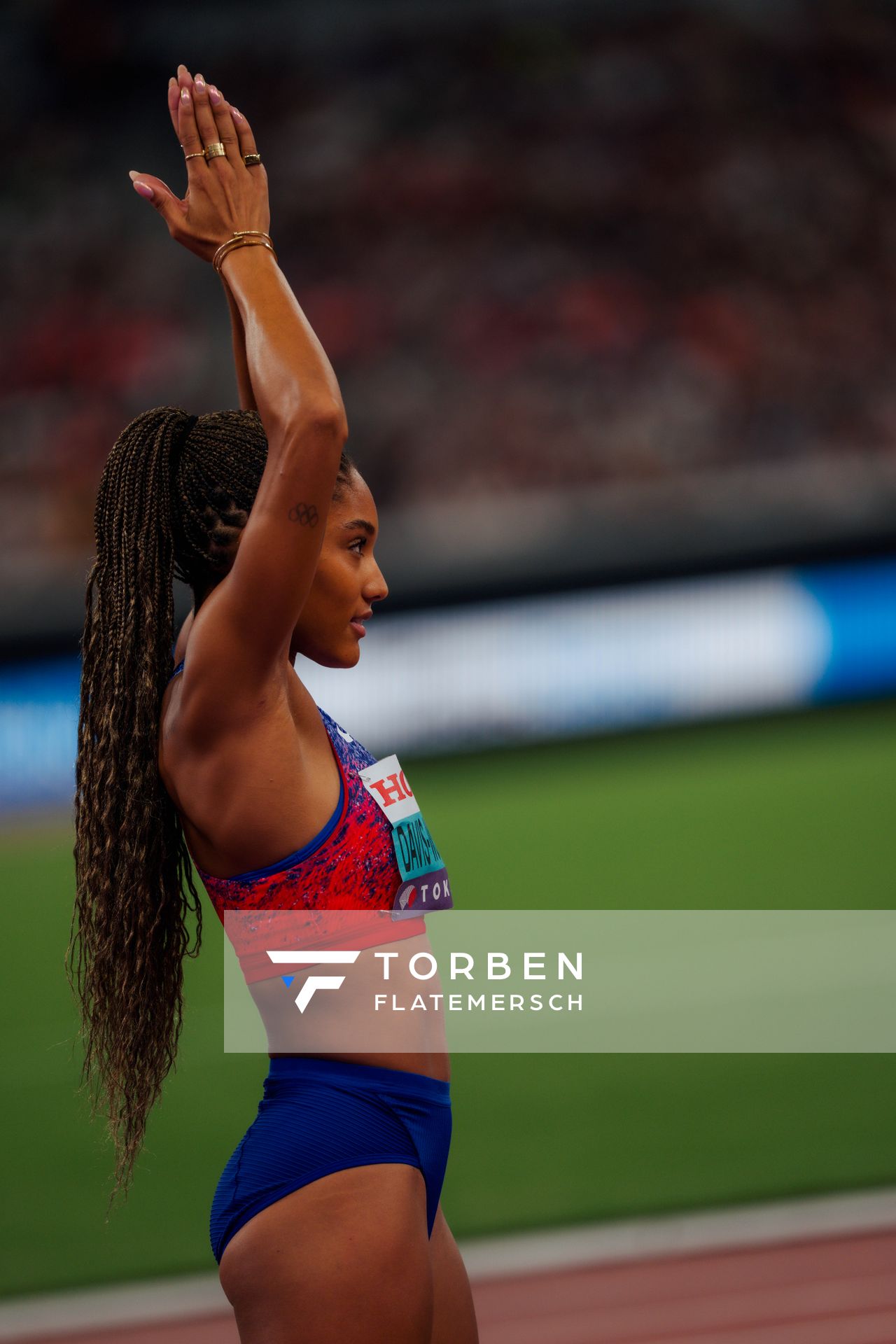 Tara Davis Woodhall (USA) during the World Athletics Championships on 14.09.2025 in Tokyo.