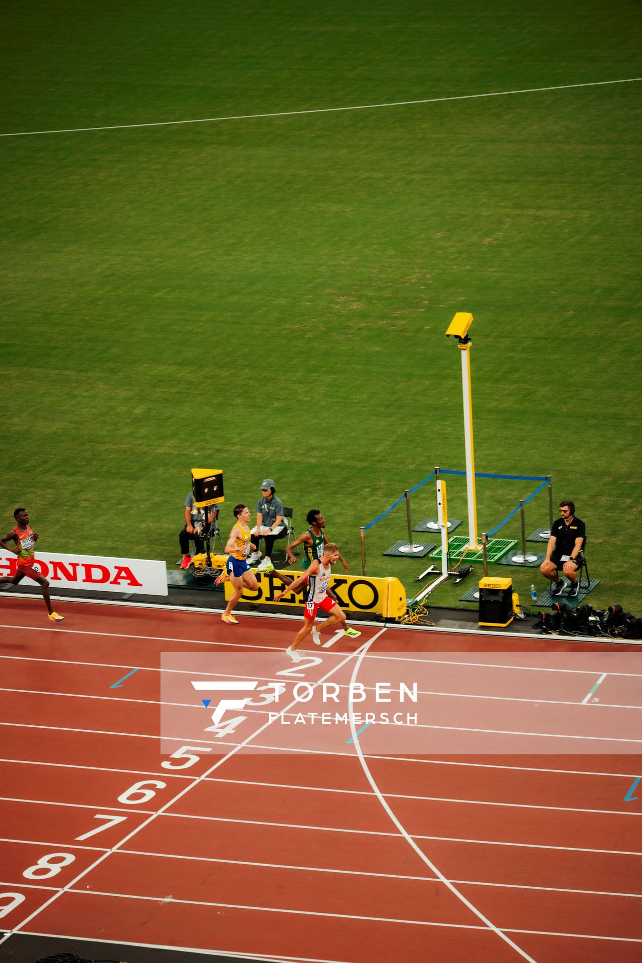 Jimmy Gressier (FRA), Yomif Kejelcha (ETH), Andreas Almgren (SWE) during the World Athletics Championships on 14.09.2025 in Tokyo.