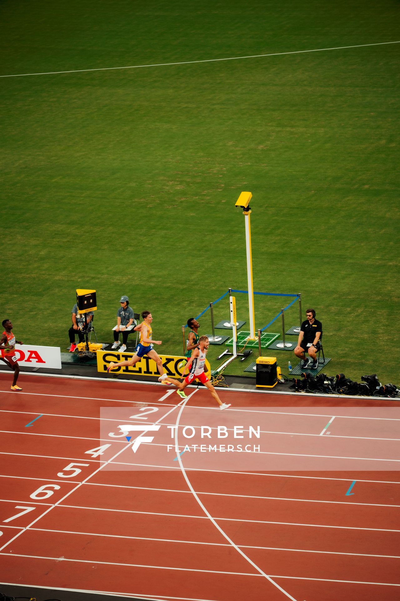 Jimmy Gressier (FRA), Yomif Kejelcha (ETH), Andreas Almgren (SWE) during the World Athletics Championships on 14.09.2025 in Tokyo.