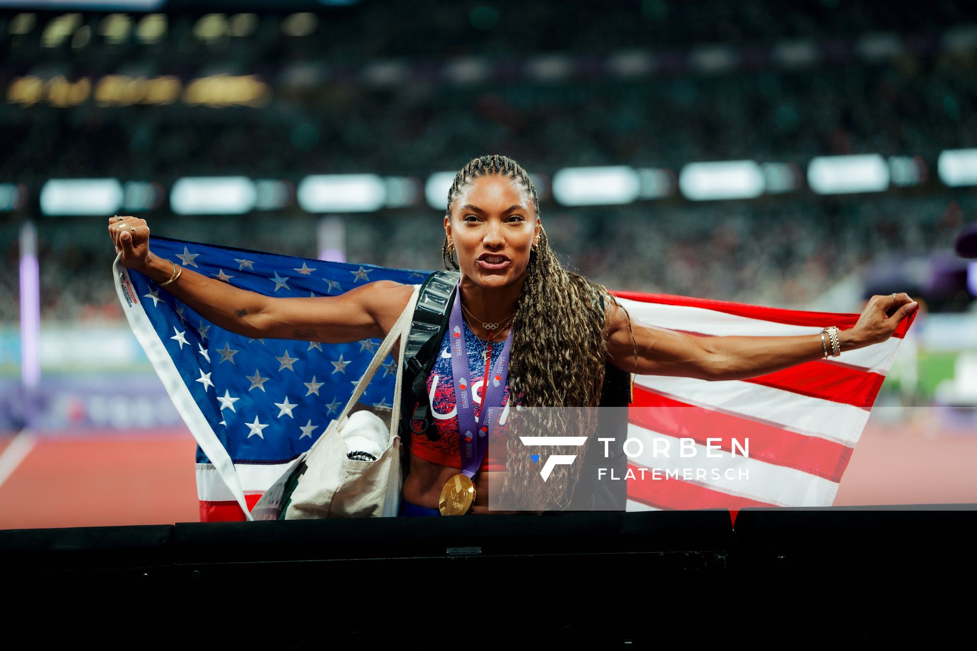 Tara Davis Woodhall (USA) during the World Athletics Championships on 14.09.2025 in Tokyo.