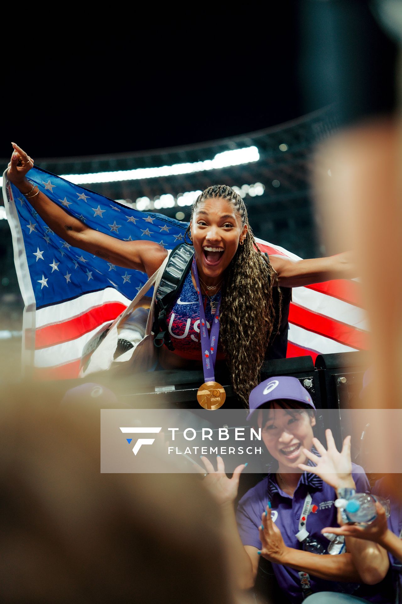 Tara Davis Woodhall (USA) during the World Athletics Championships on 14.09.2025 in Tokyo.