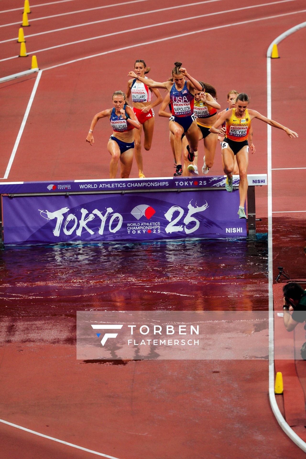 Lea Meyer (GER), Gesa Felicitas Krause (GER) during the World Athletics Championships on 17.09.2025 in Tokyo.