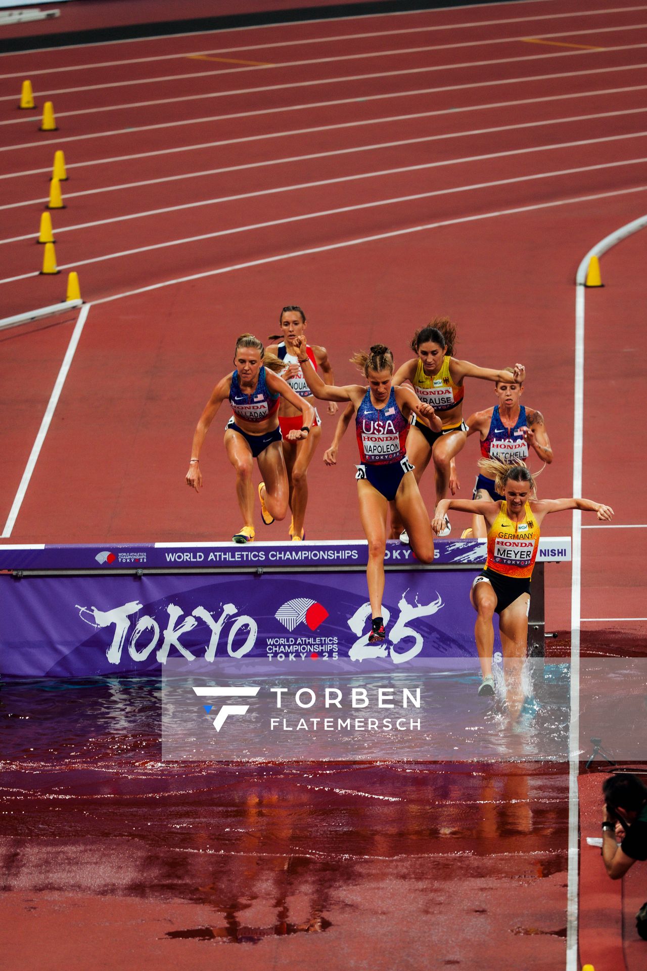 Lea Meyer (GER), Gesa Felicitas Krause (GER) during the World Athletics Championships on 17.09.2025 in Tokyo.
