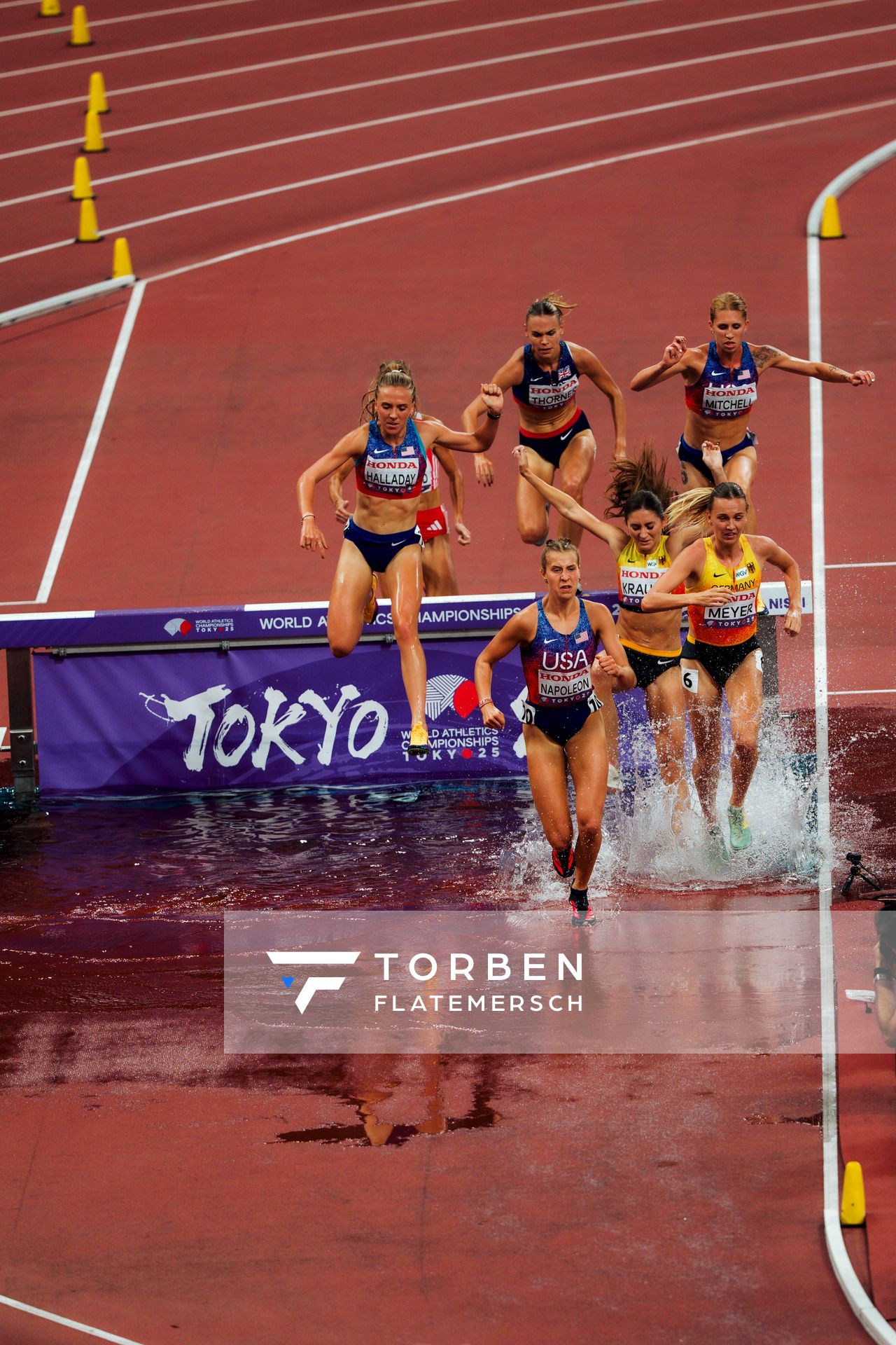 Lea Meyer (GER), Gesa Felicitas Krause (GER) during the World Athletics Championships on 17.09.2025 in Tokyo.