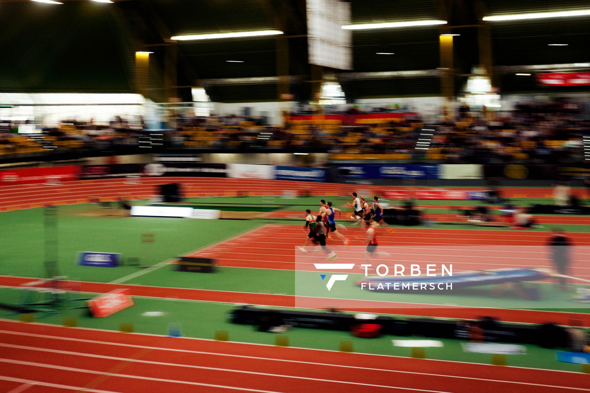 60m der Männer Vorlauf am 08.02.2026 beim Sparkassen Indoor Meeting in der Helmut-Körnig-Halle in Dortmund