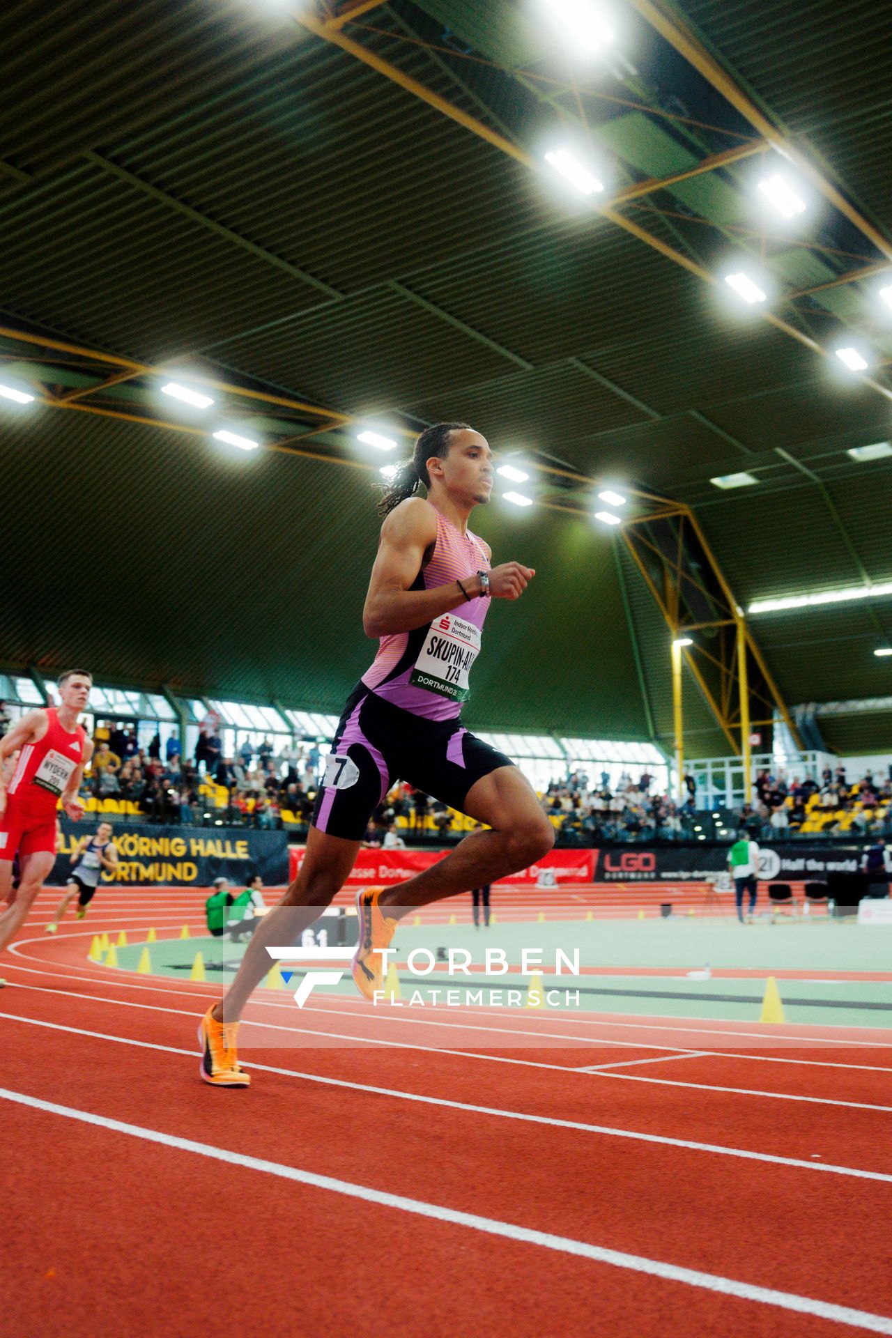 Malik Skupin-Alfa (LG Offenburg) am 08.02.2026 beim Sparkassen Indoor Meeting in der Helmut-Körnig-Halle in Dortmund