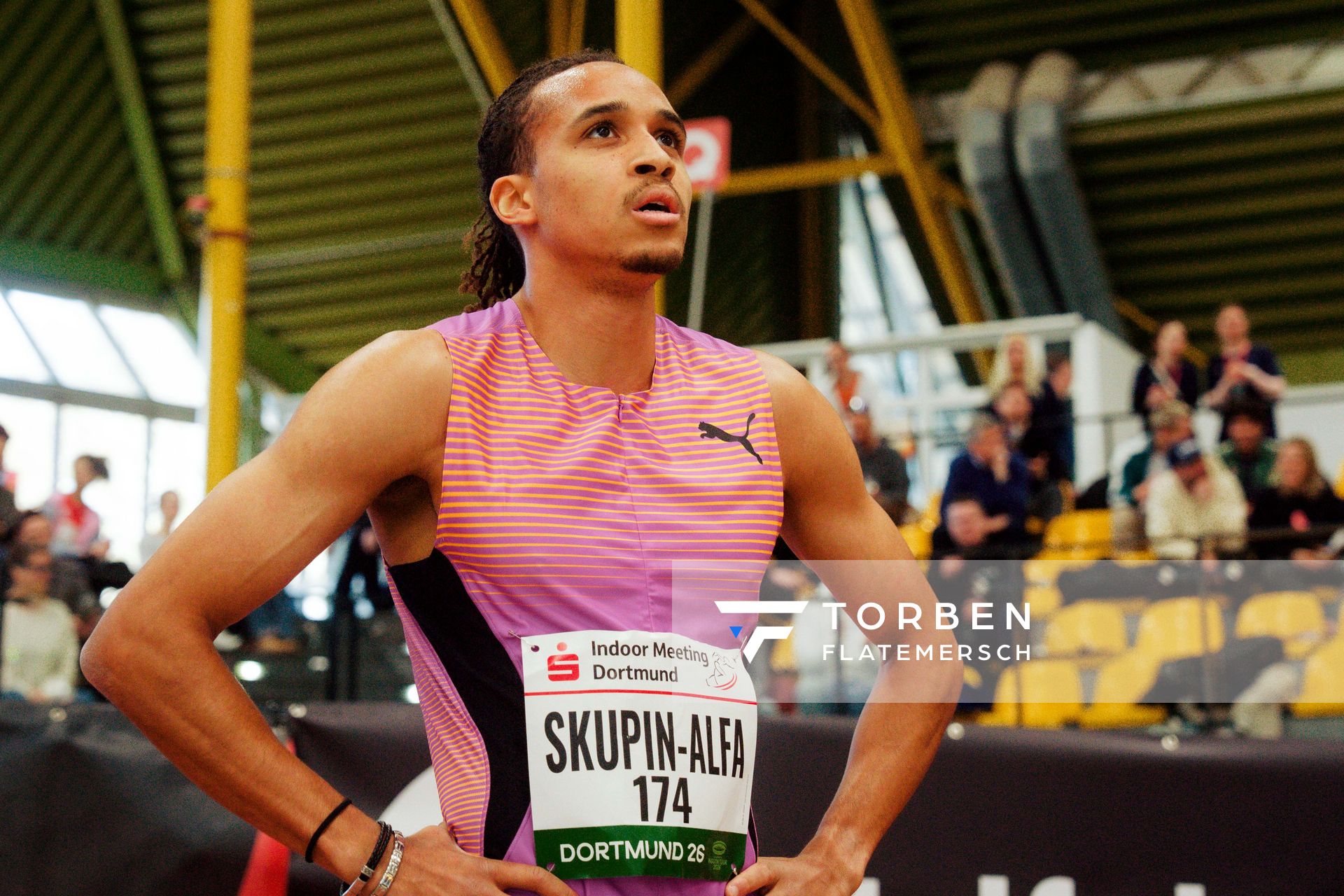 Malik Skupin-Alfa (LG Offenburg) am 08.02.2026 beim Sparkassen Indoor Meeting in der Helmut-Körnig-Halle in Dortmund