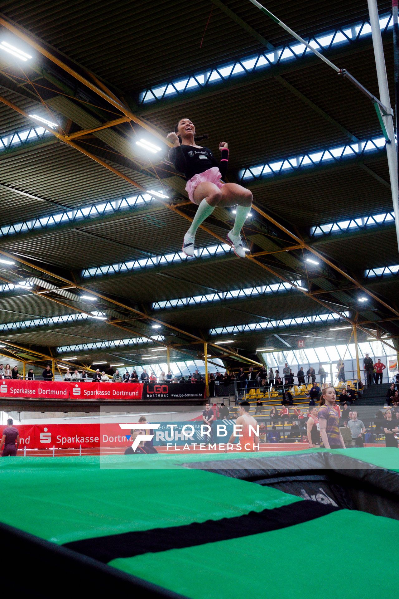 Jacqueline Otchere (MTG Mannheim) am 08.02.2026 beim Sparkassen Indoor Meeting in der Helmut-Körnig-Halle in Dortmund